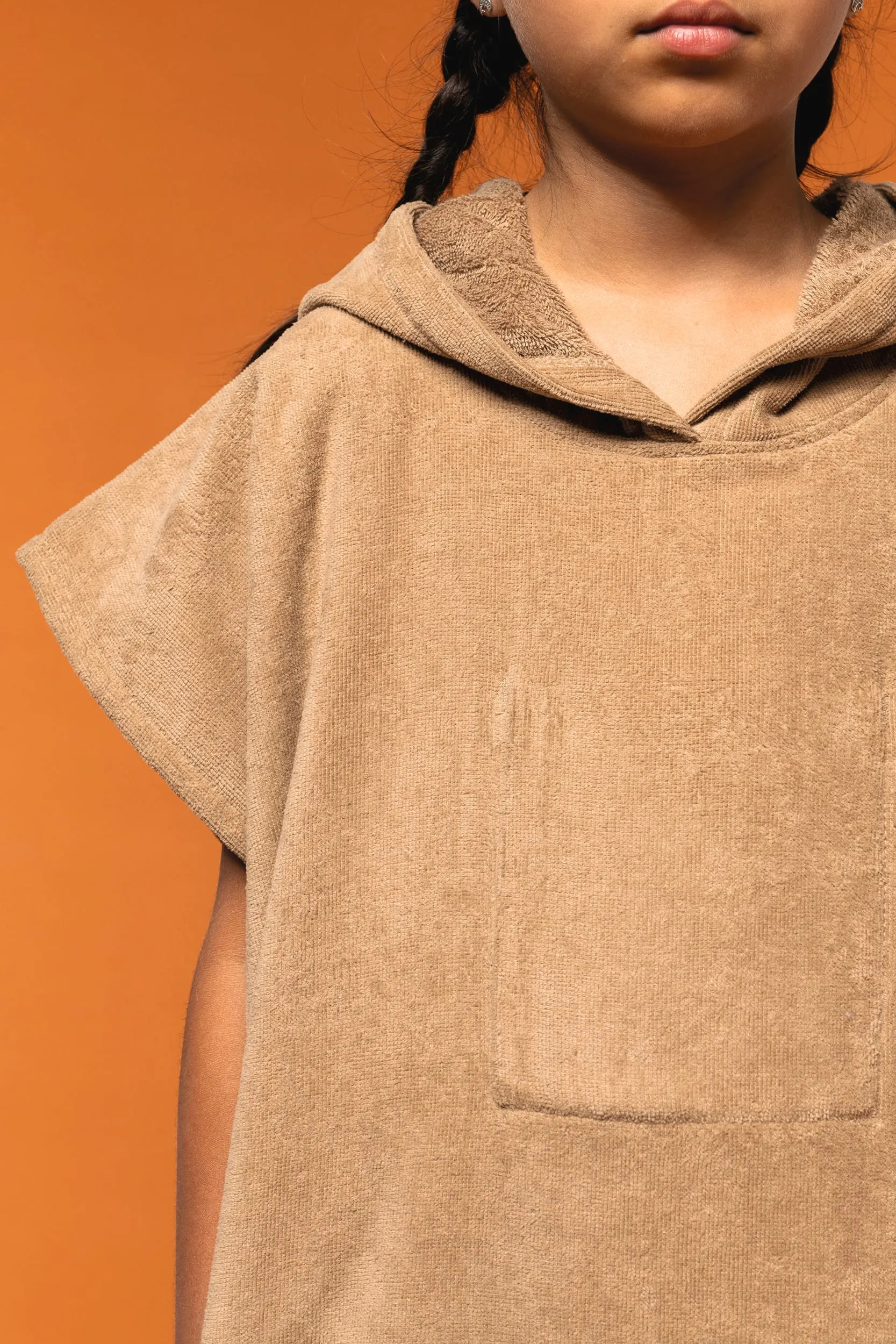 Poncho de rizo con capucha niño