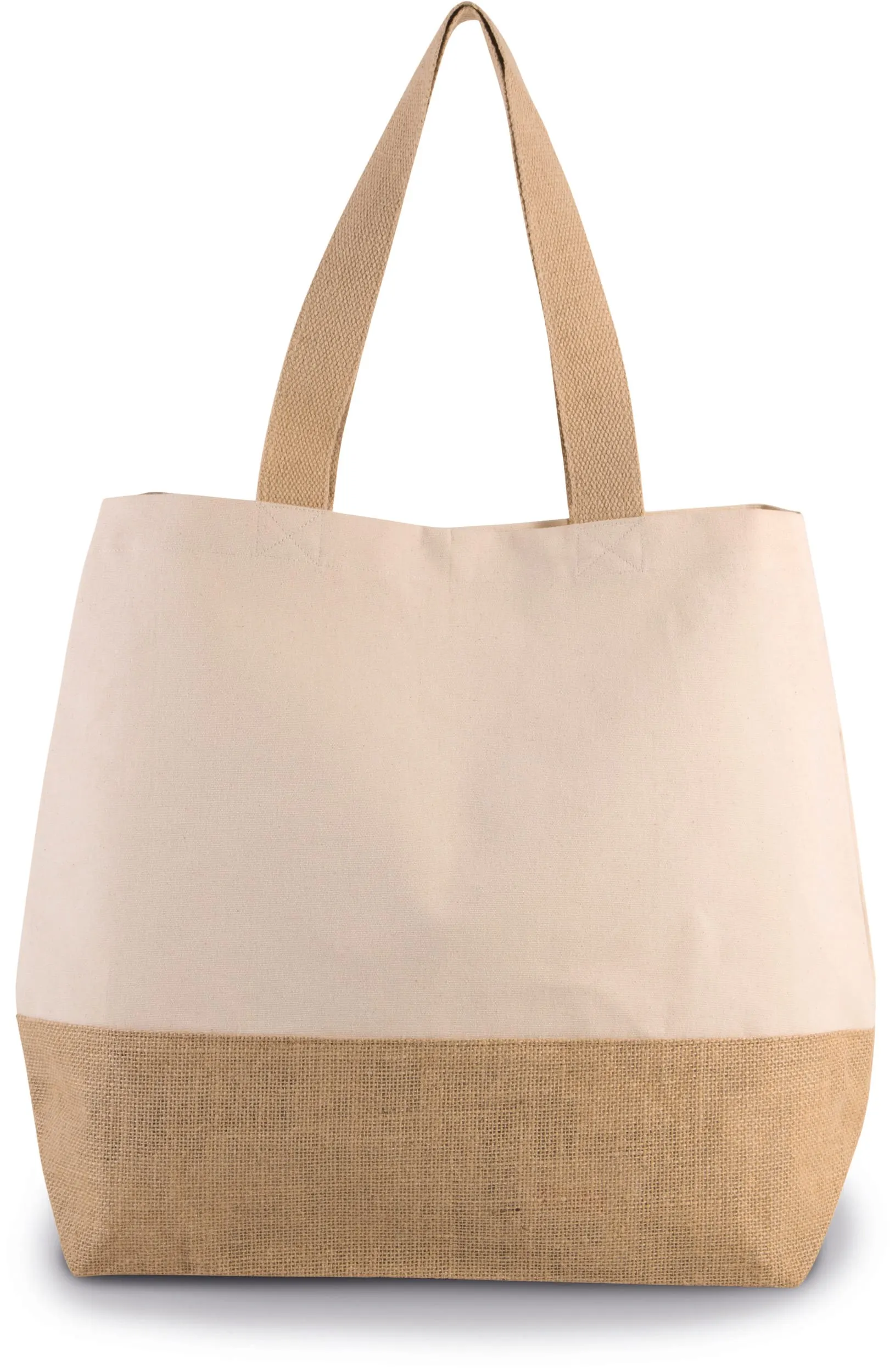 Bolsa shopper de yute & algodón canvas