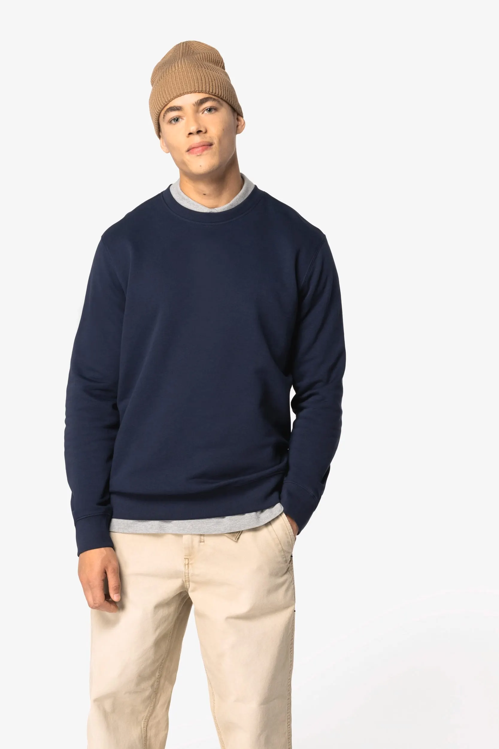 Sudadera ecorresponsable cuello redondo unisex