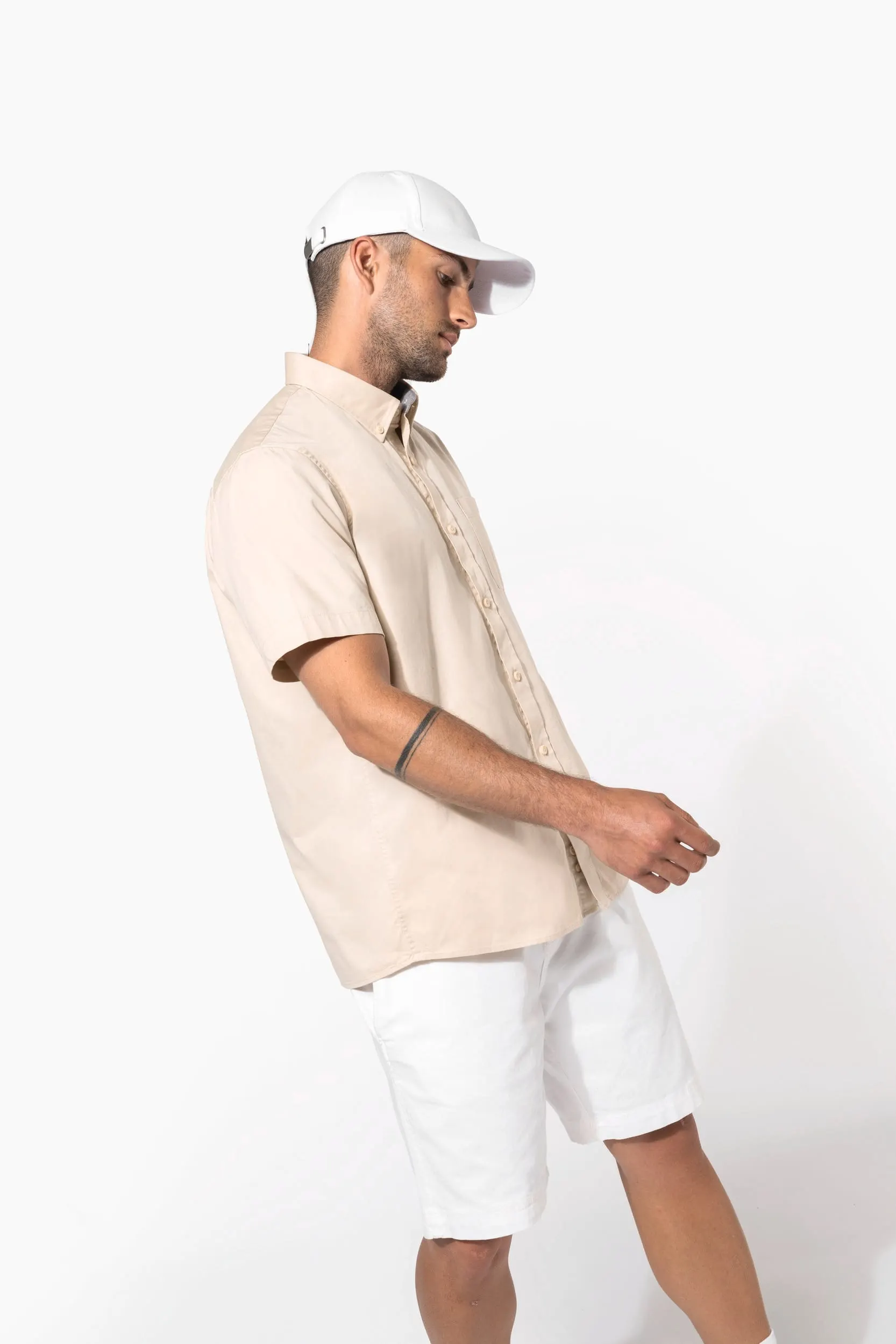 Camisa de algodón Ariana III manga corta hombre