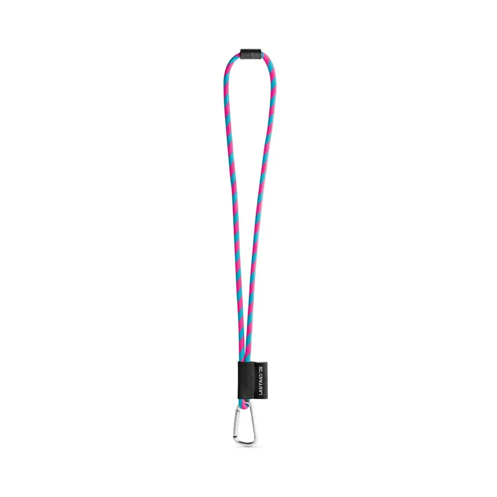 SET Lanyard TUBE Long (Ø 7 mm) con mosquetón en forma de D de 55 mm y cierre de seguridad de Ø 7 mm
