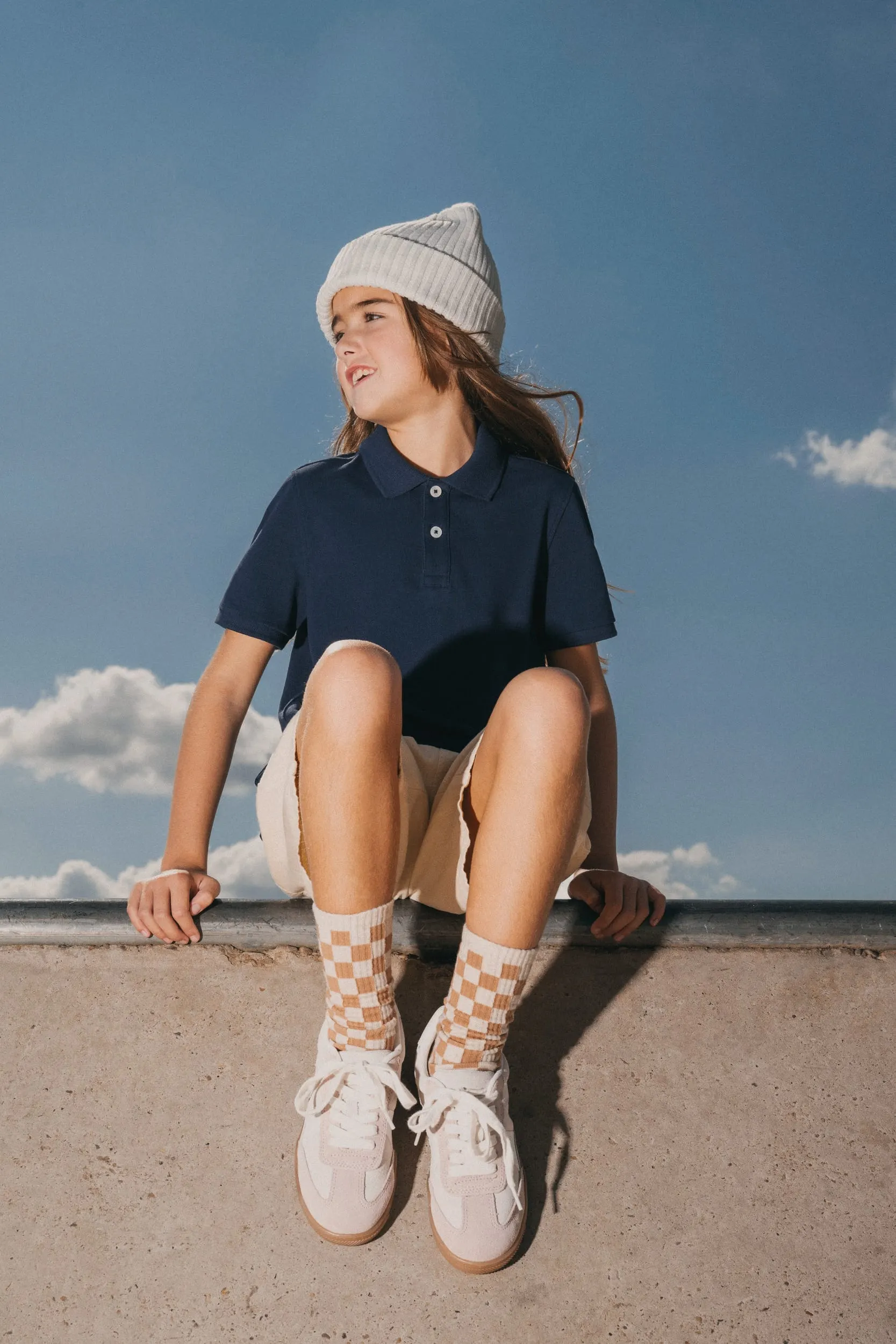 Polo ecorresponsable de punto piqué infantil