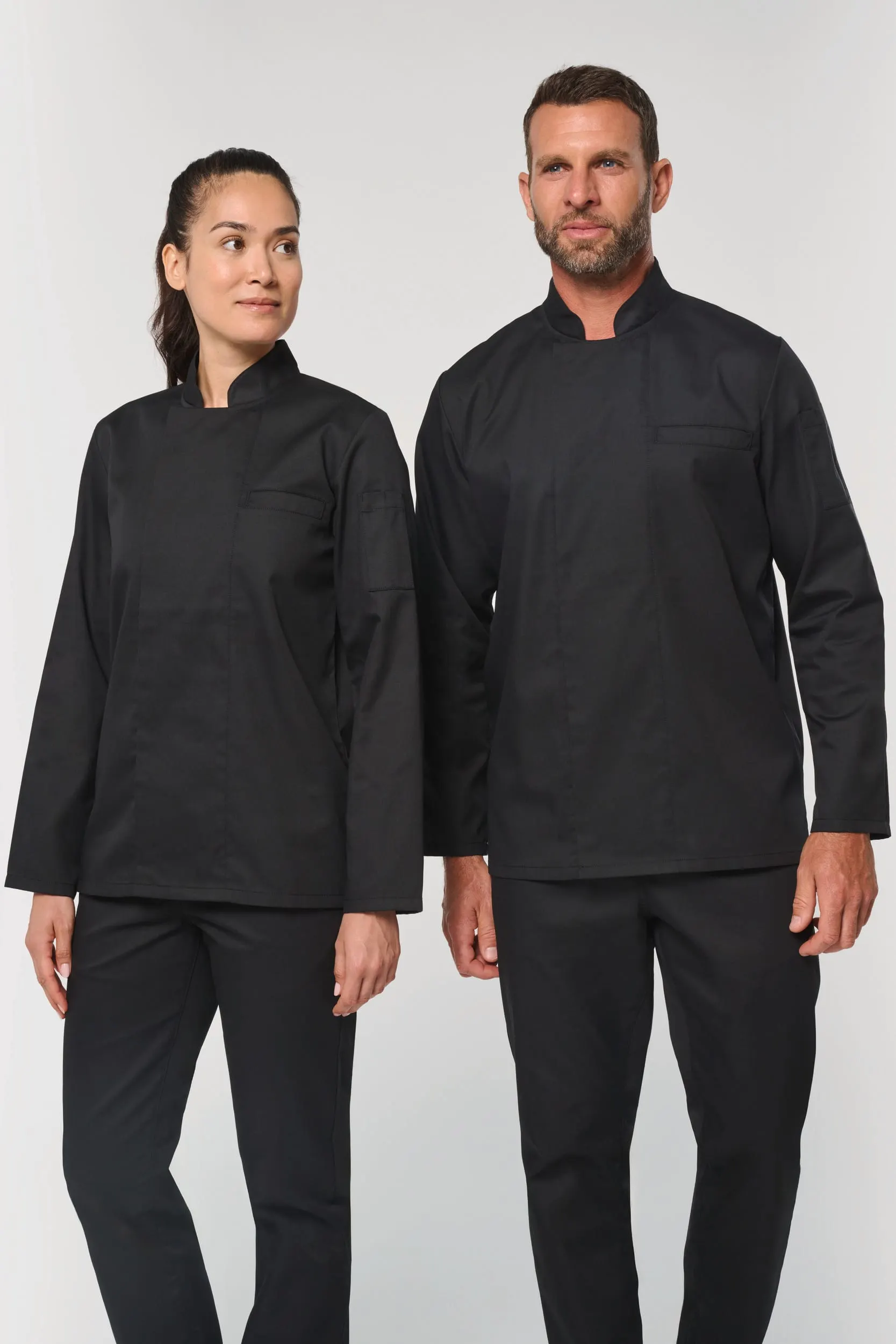 Chaqueta de cocina ecorresponsable de manga larga unisex