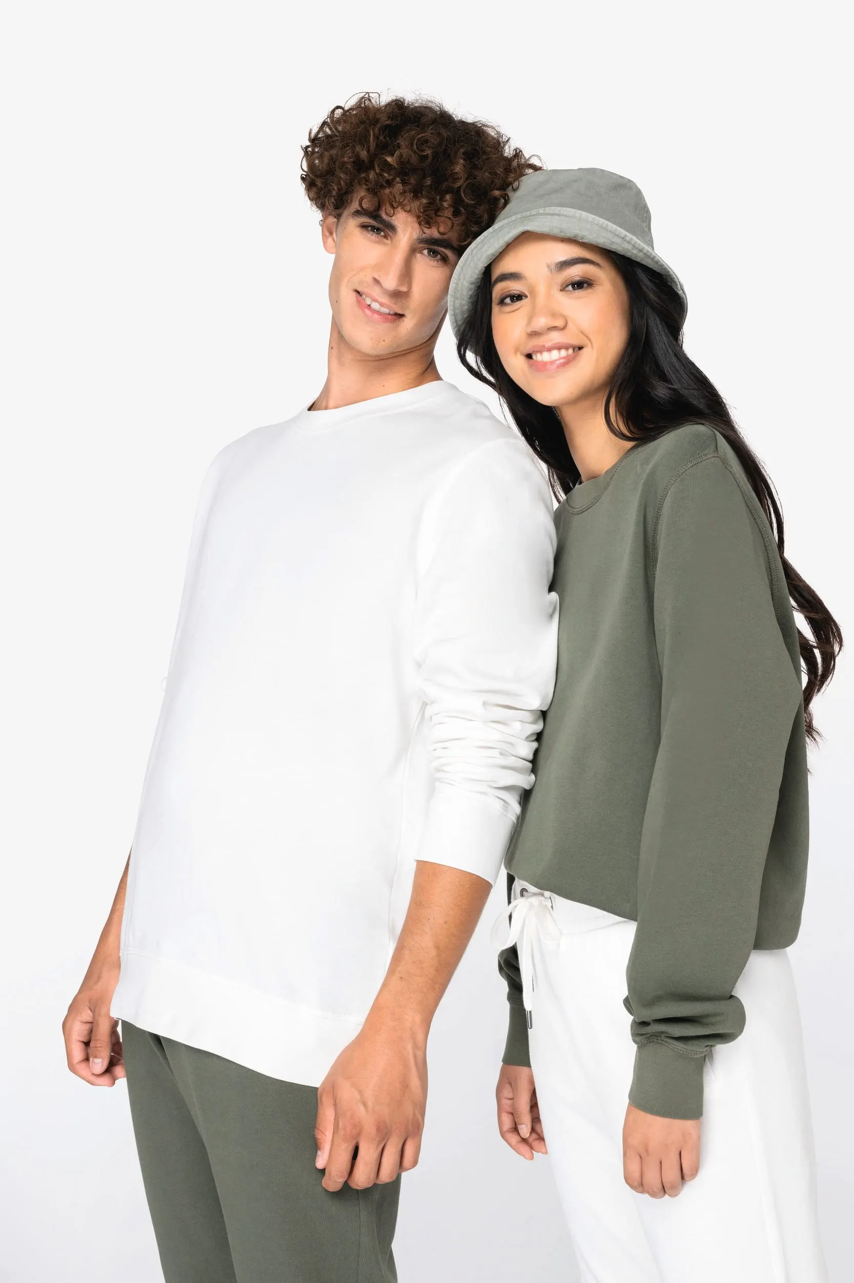 Sudadera ecorresponsable de cuello redondo French Terry unisex