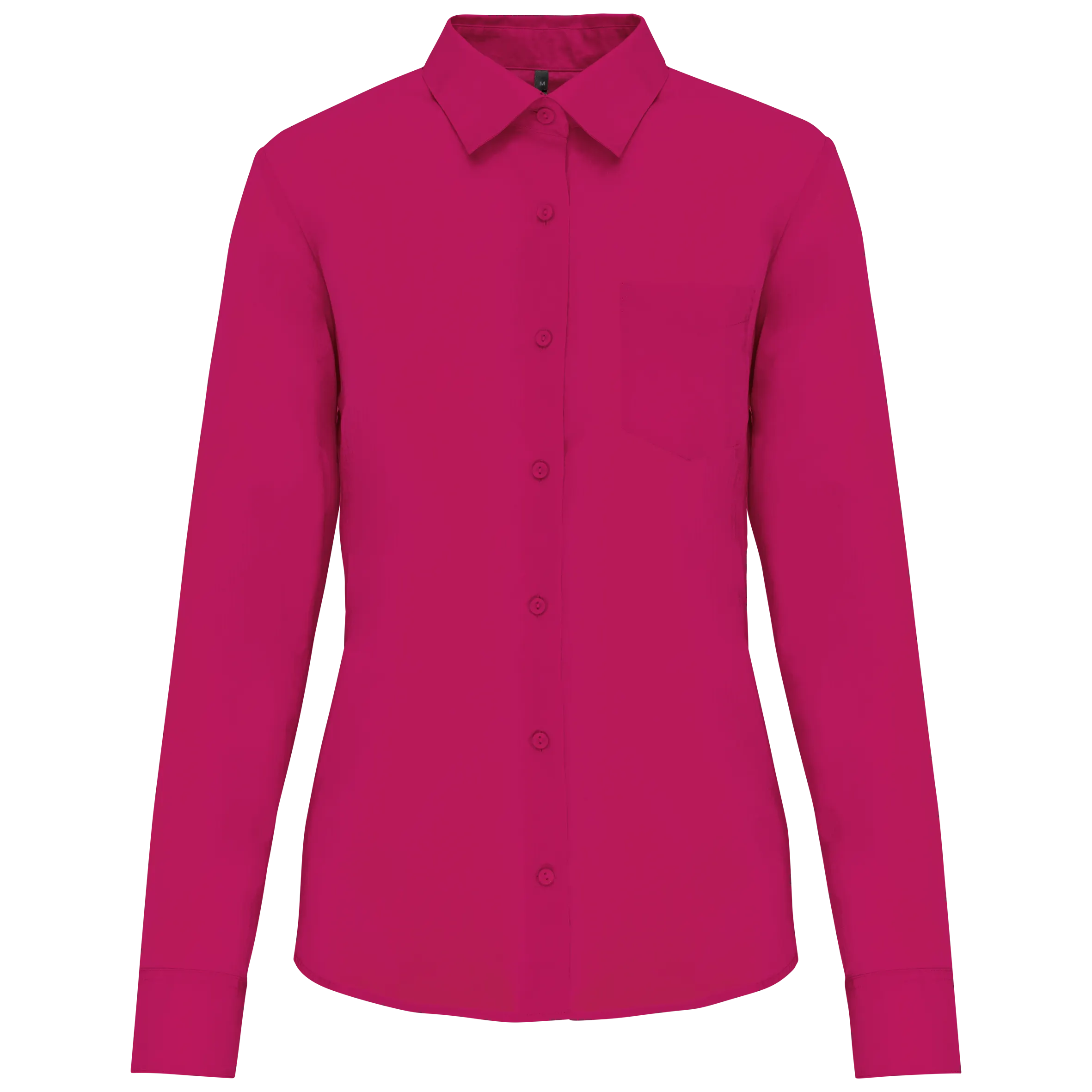 Camisa popelina de polialgodón manga larga mujer