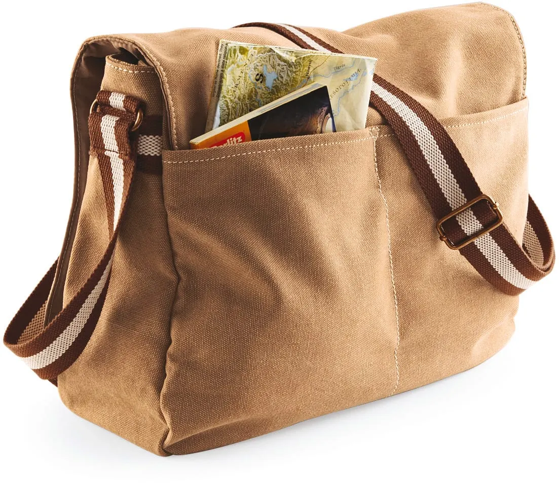 Bolsa mensajero canvas estilo vintage