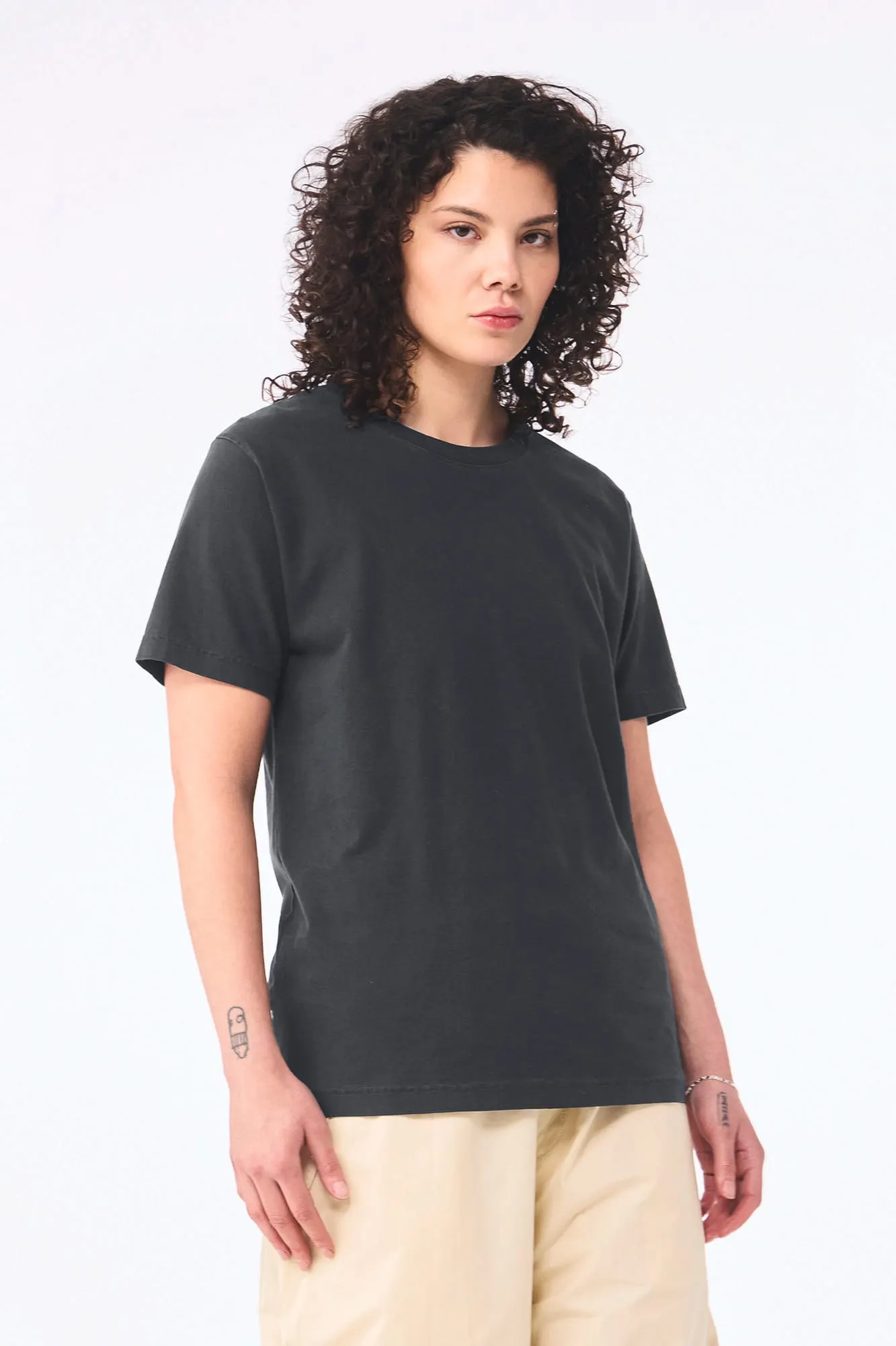 Camiseta de efecto lavado gruesa unisex