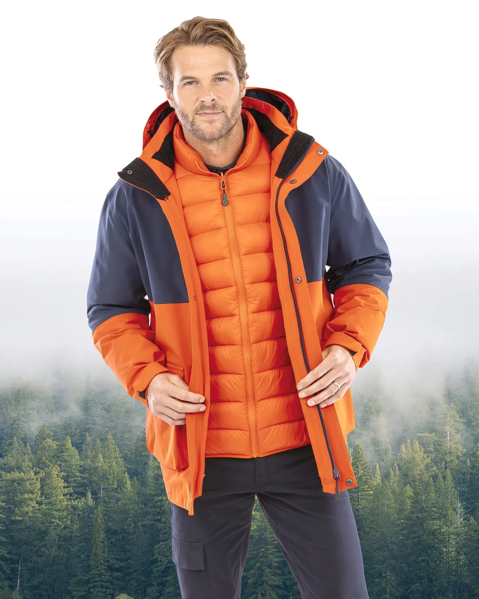 Chaqueta acolchada Ripstop reciclada 3 en 1