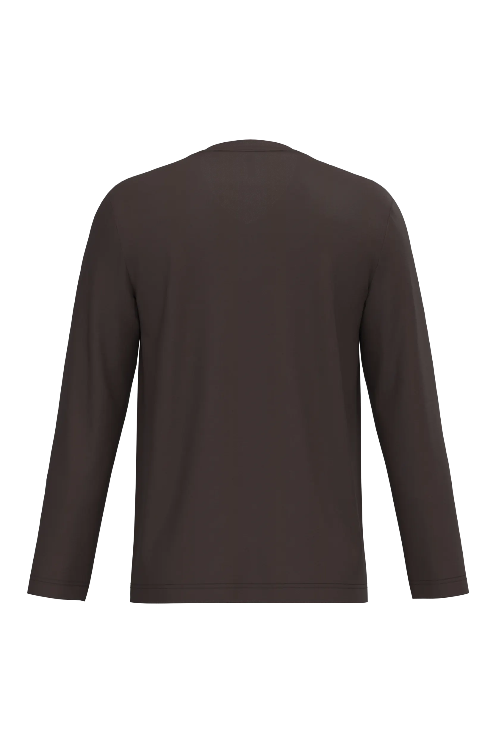 Camiseta manga larga y cuello de pico hombre