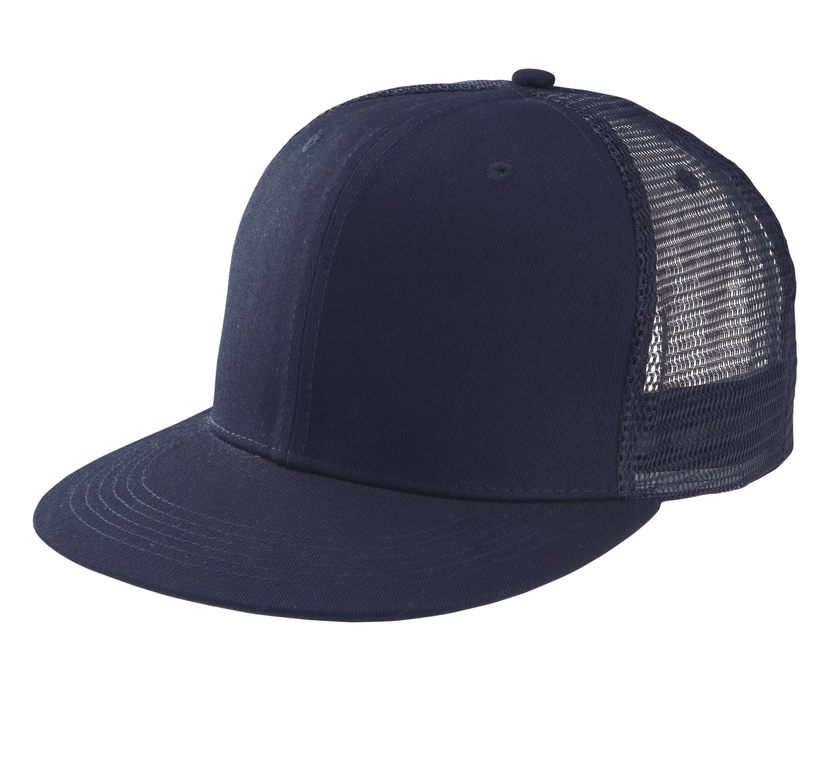 Gorra trucker - 6 paneles visera plana