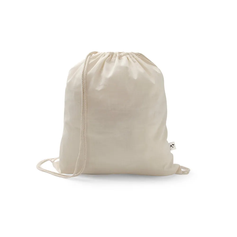 SALAMANCA. Bolsa tipo mochila de algodón reciclado (70%) y poliéster (30% rPET) (150 g/m²)
