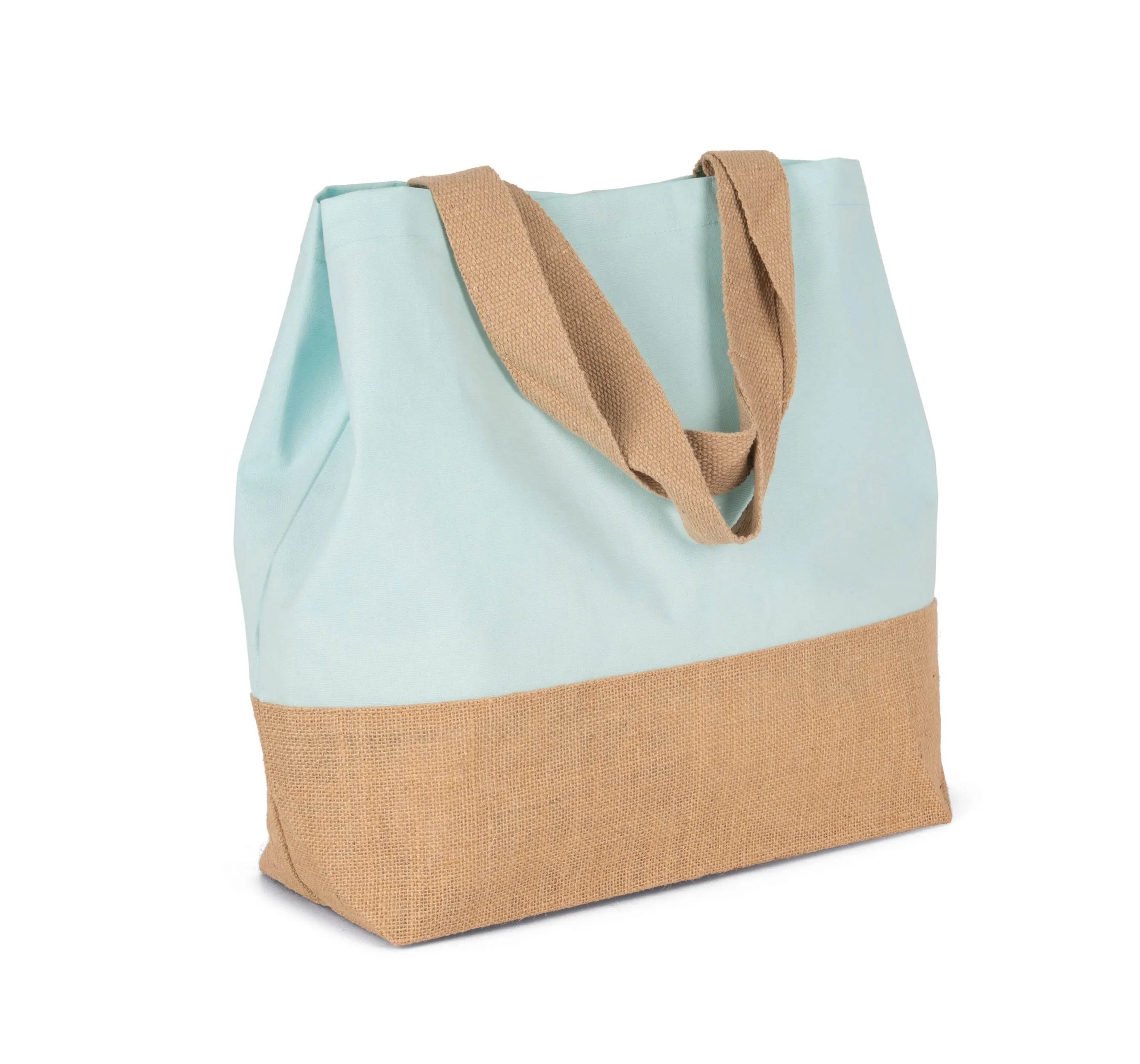 Bolsa shopper de yute & algodón canvas