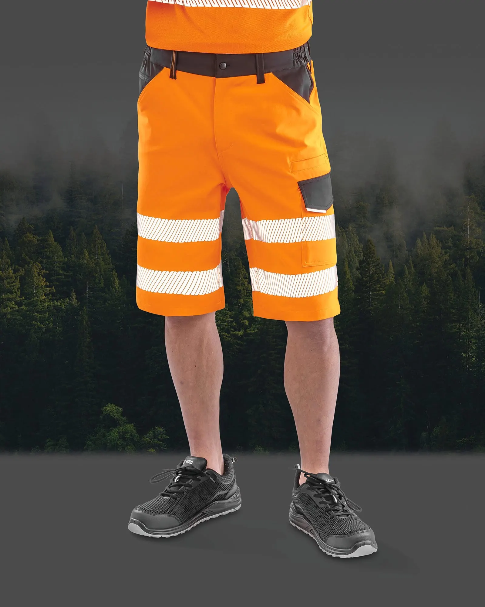 Pantalón corto de seguridad elástico reciclado Safe-Guard
