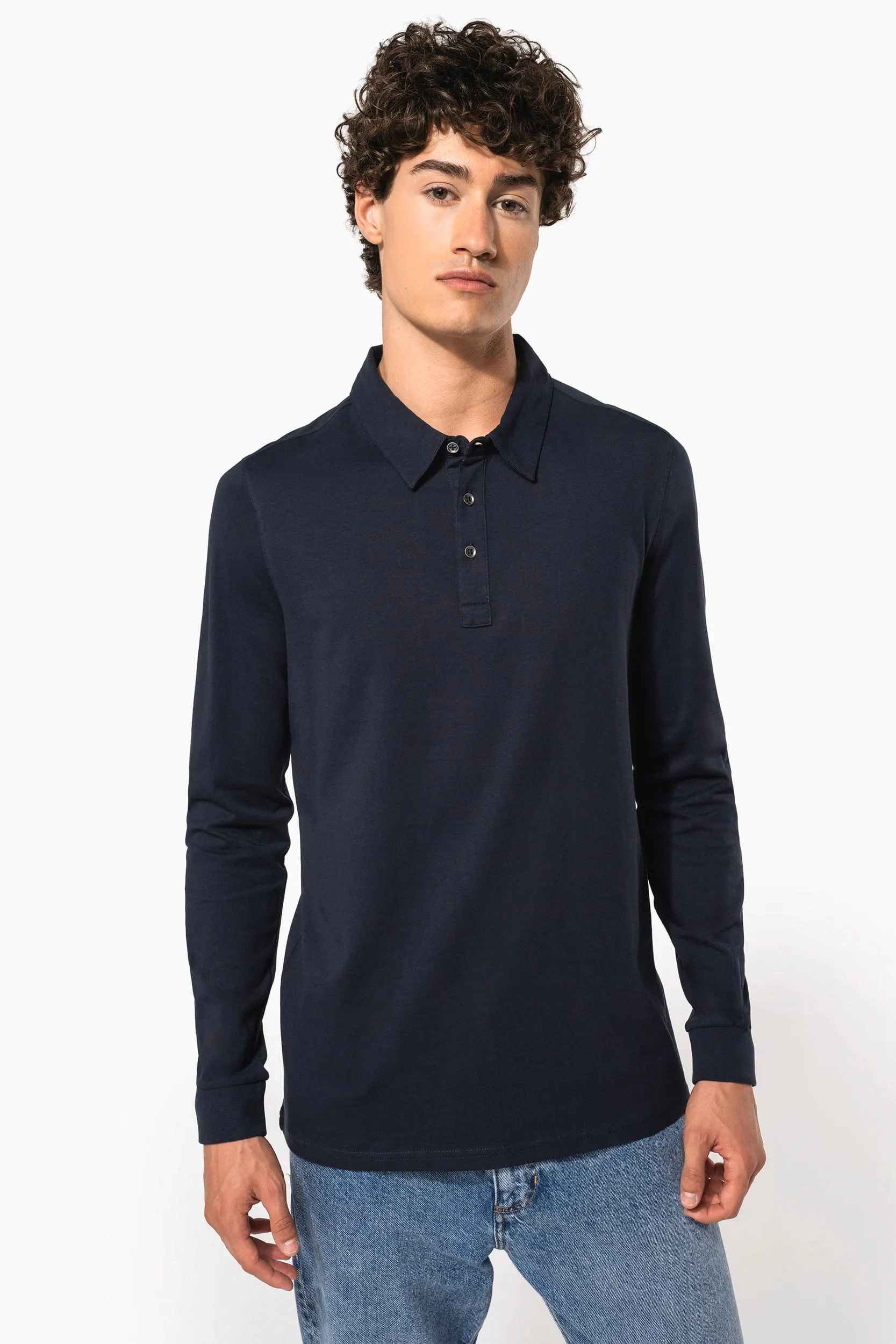 Polo jersey manga larga hombre