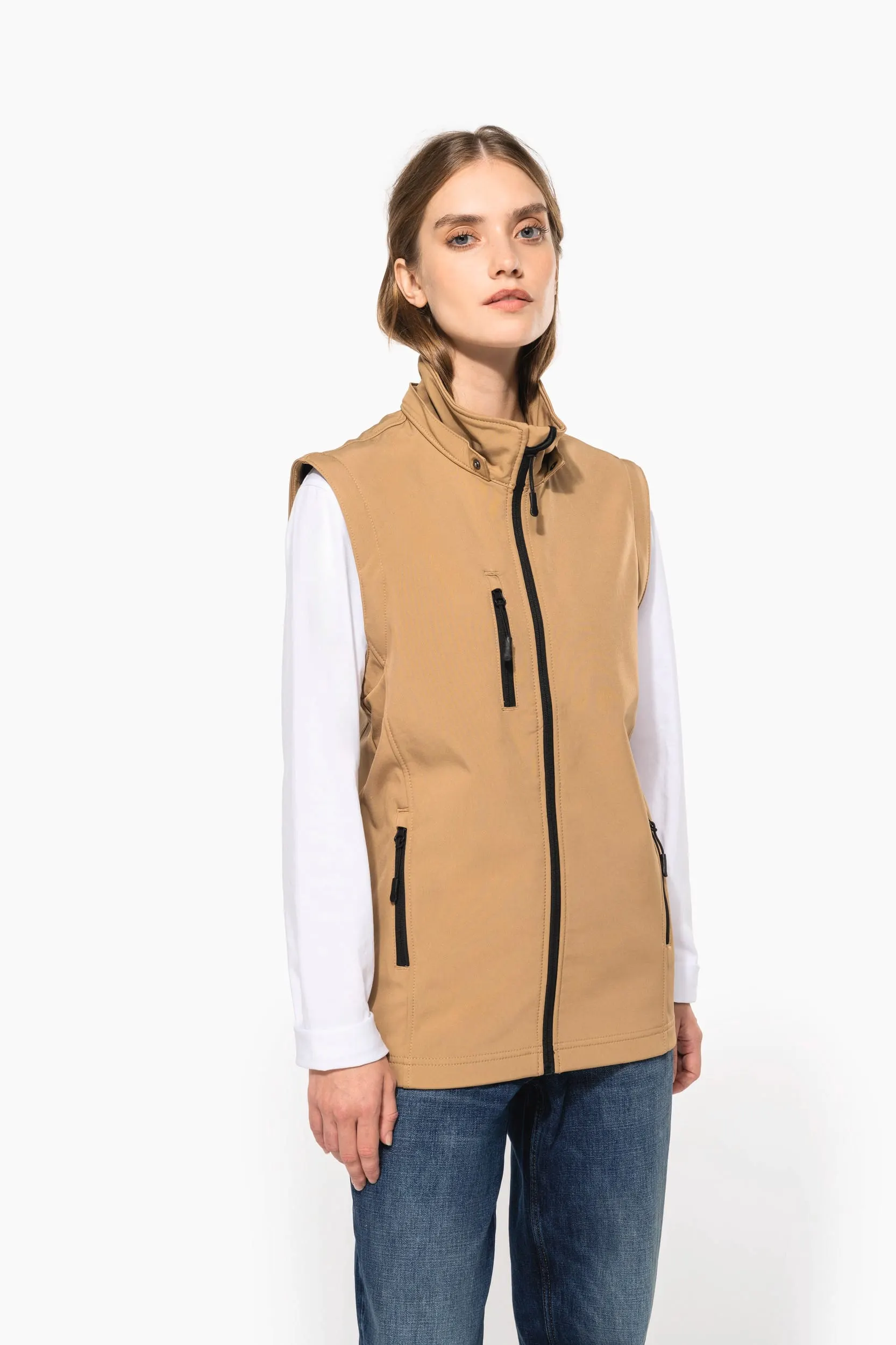Chaquetas softshell 3 capas con capucha y mangas extraíbles unisex
