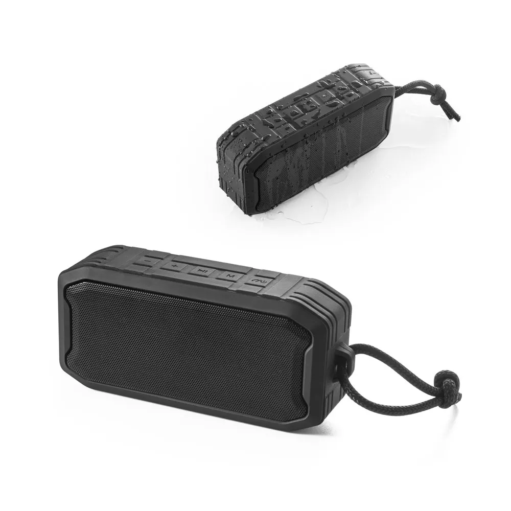 SHEERAN. Altavoz portátil de 10W con IPX7 y 9h de autonomía, fabricado en ABS reciclado