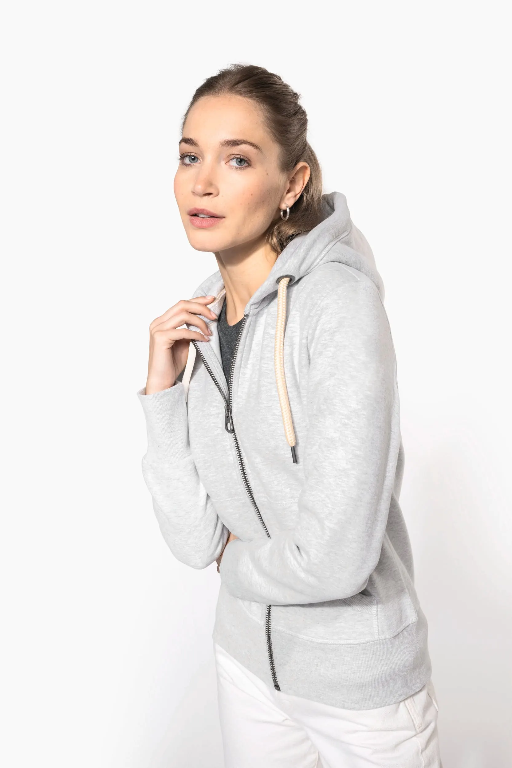 Sudadera vintage - cremallera y capucha mujer