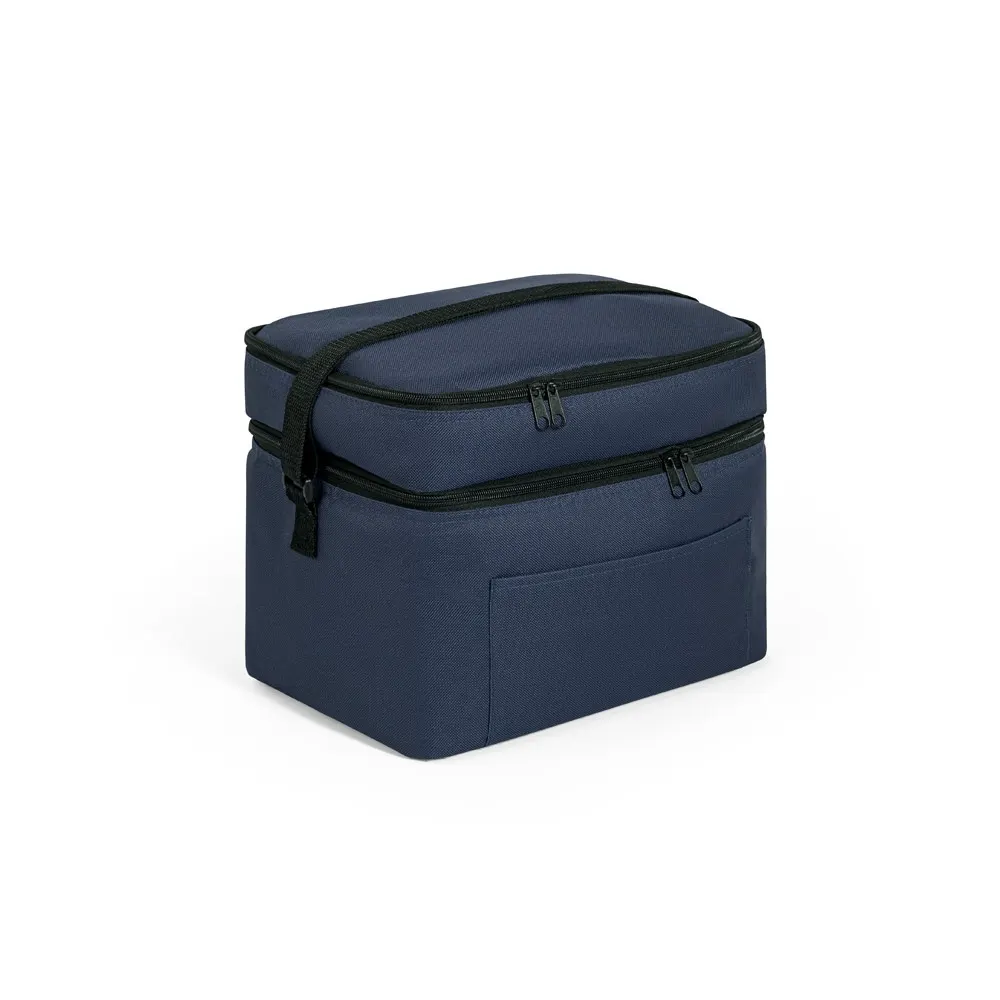 CANCUN LARGE. Bolsa térmica de poliéster reciclado 600D, con correa de cincha ajustable 14 L