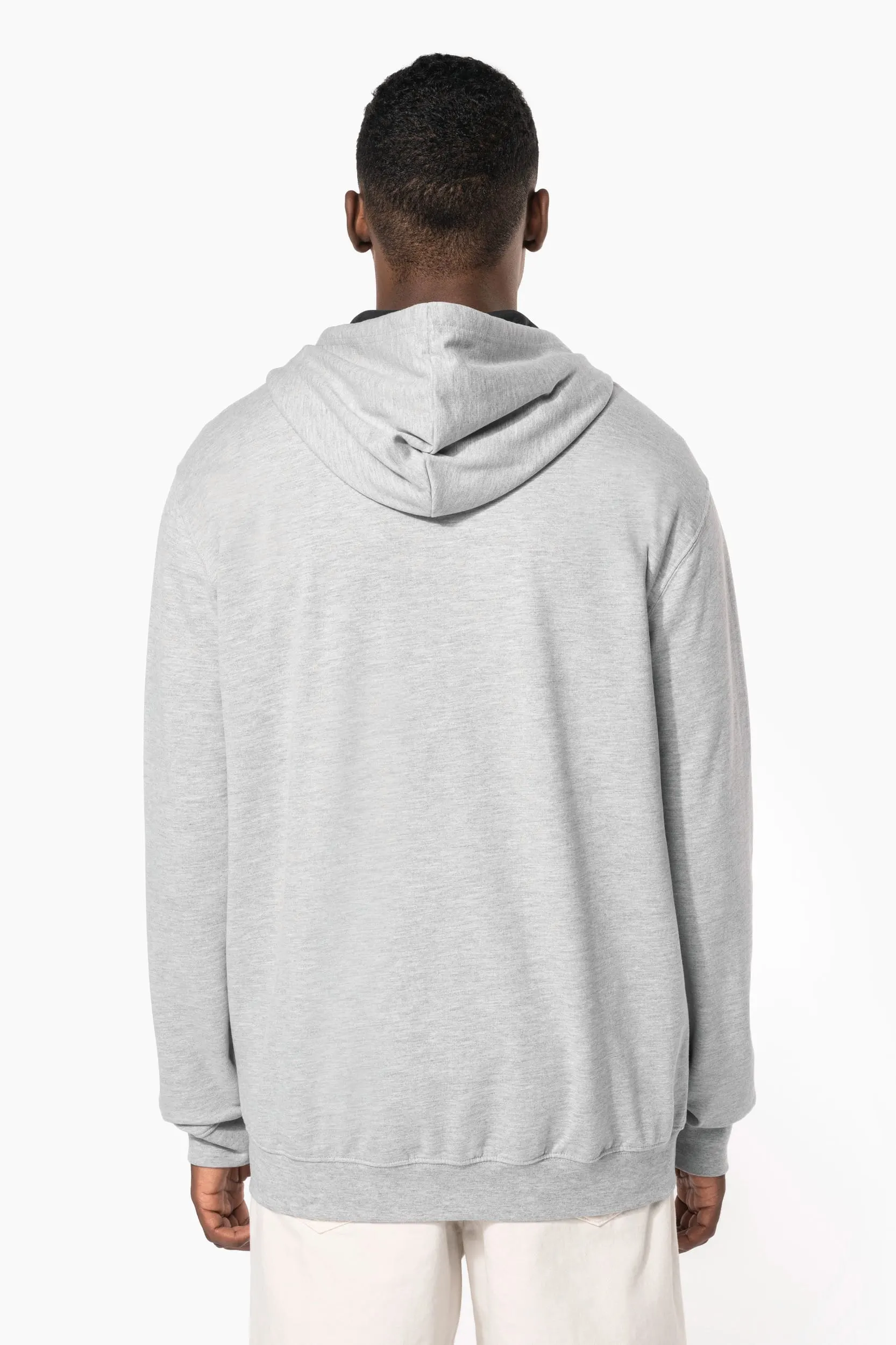 Sudadera capucha y cremallera contrastada