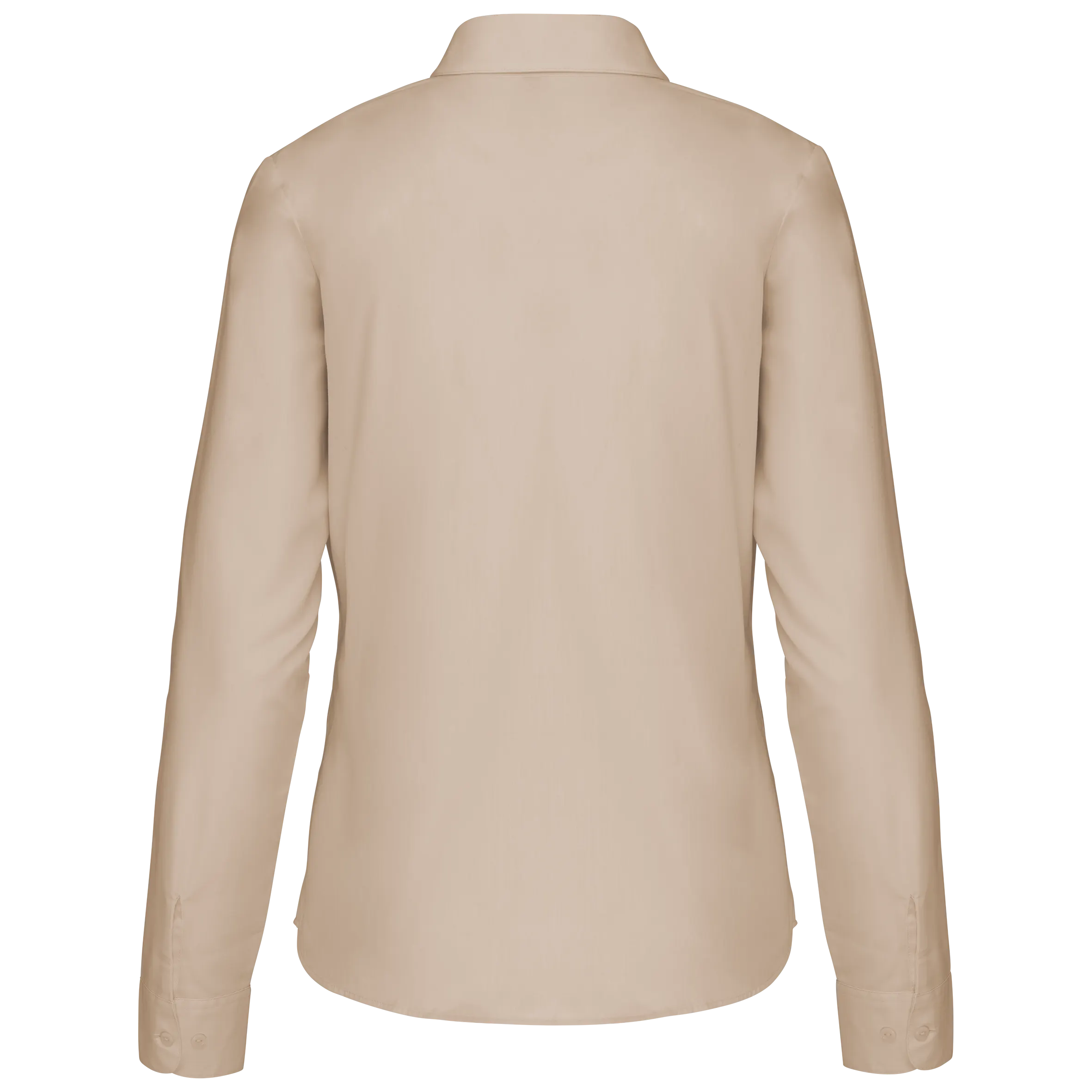 Camisa popelina de polialgodón manga larga mujer