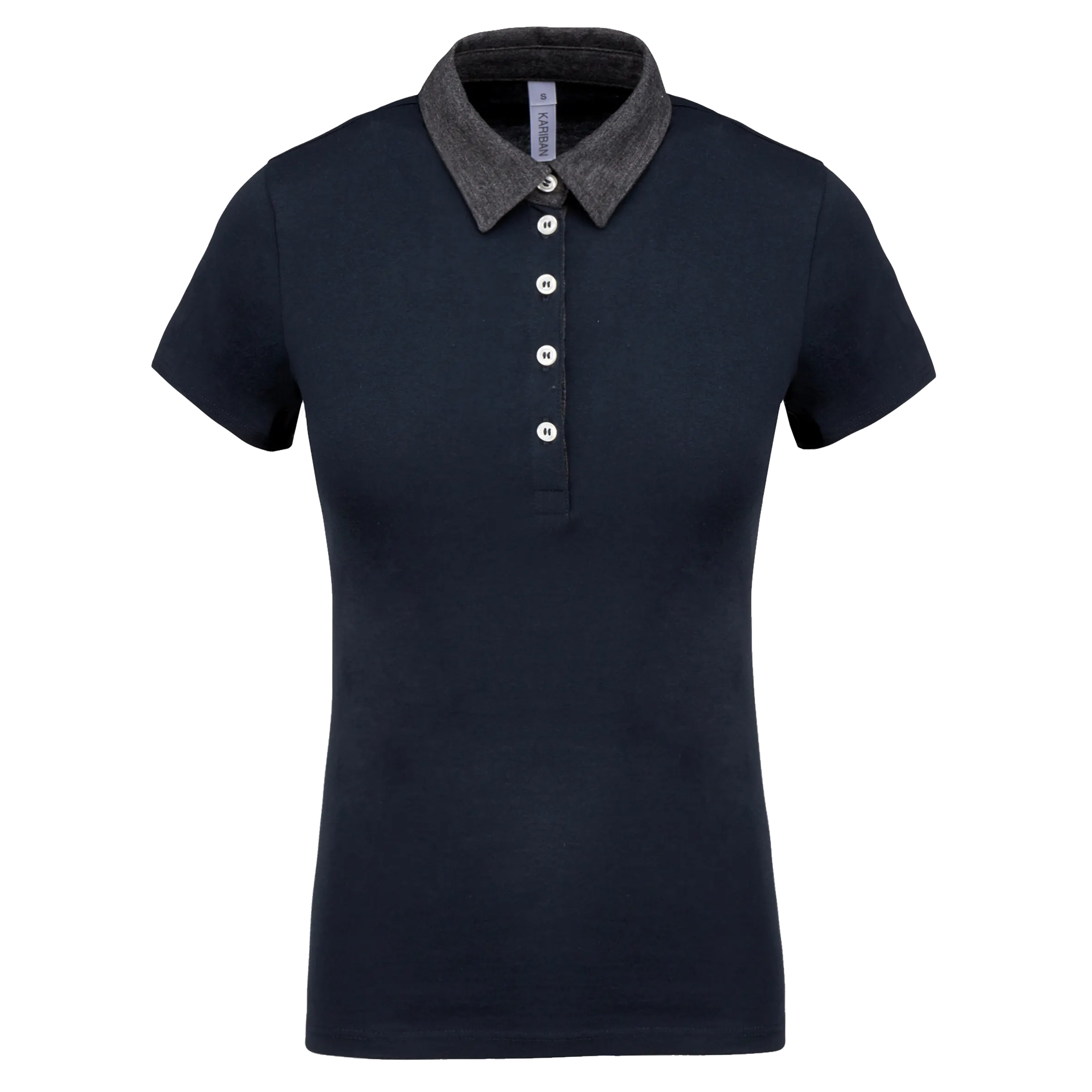 Polo jersey bicolor mujer