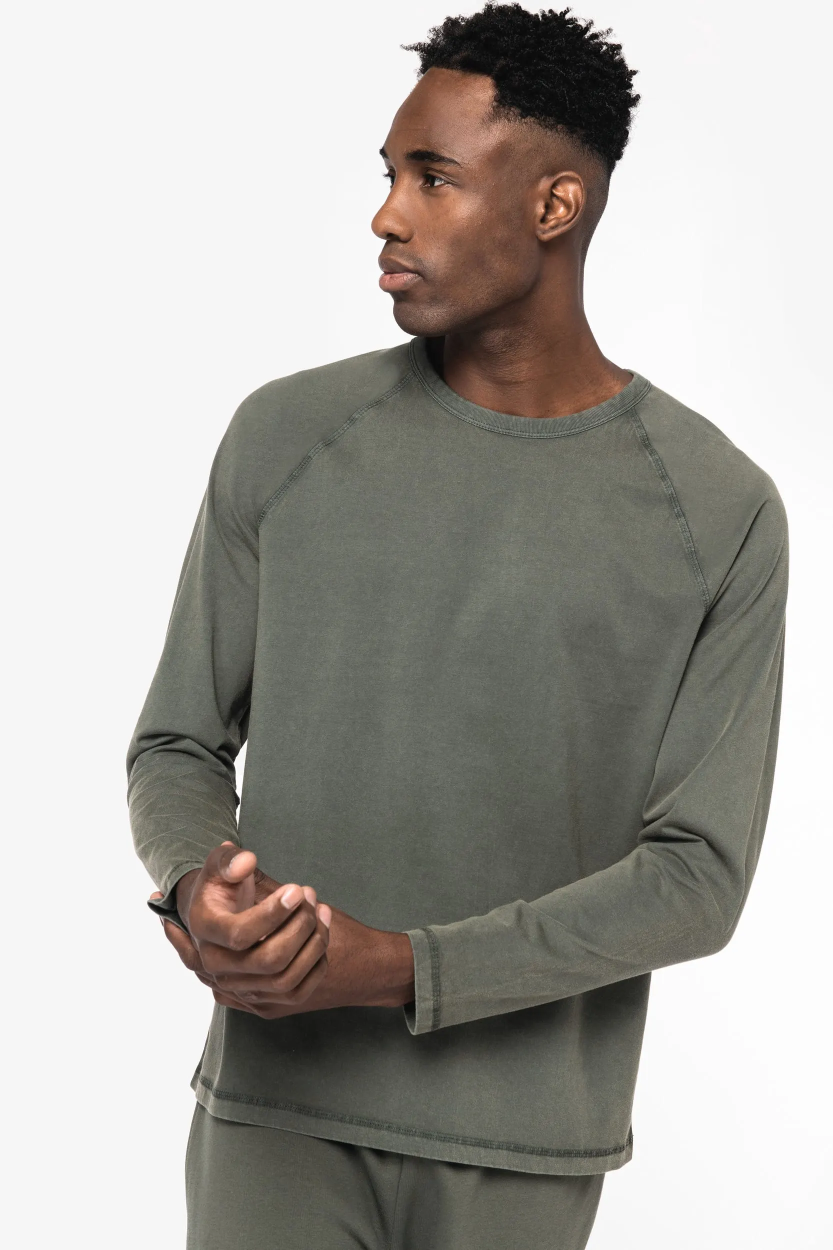 Camiseta ecorresponsable manga larga raglan hombre