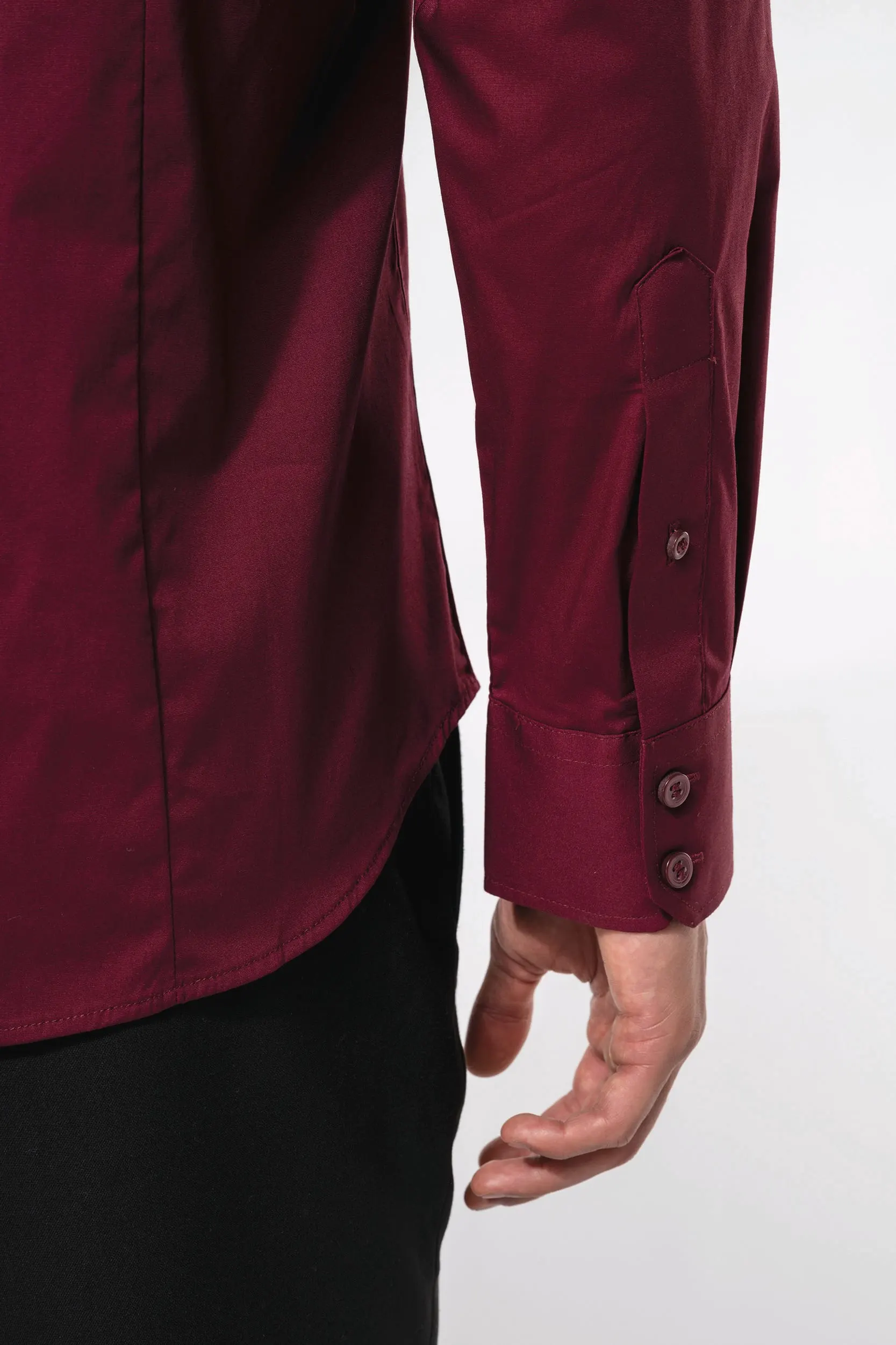Camisa strech manga larga hombre