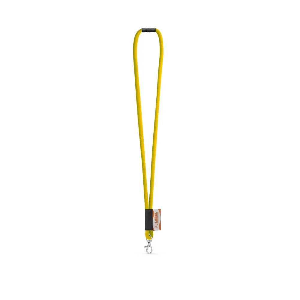 WISBECH. SET Lanyard TUBE Long (Ø 7 mm) con mosquetón de gatillo de 9 mm y cierre de seguridad de Ø 7 mm