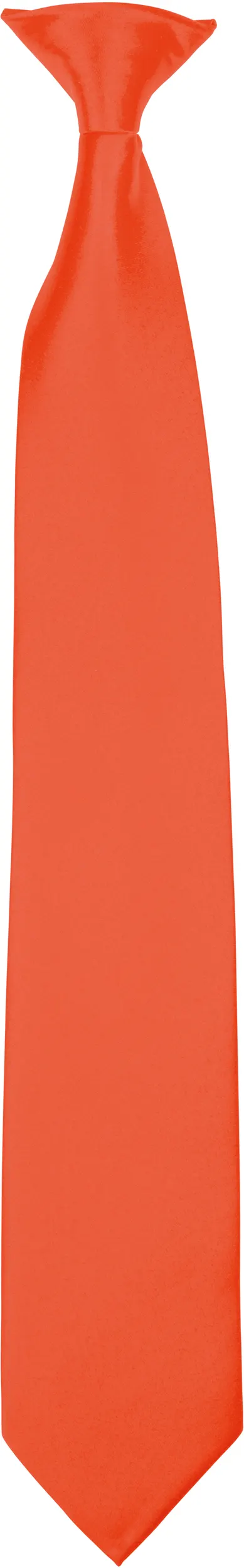 Corbata satinada con clip
