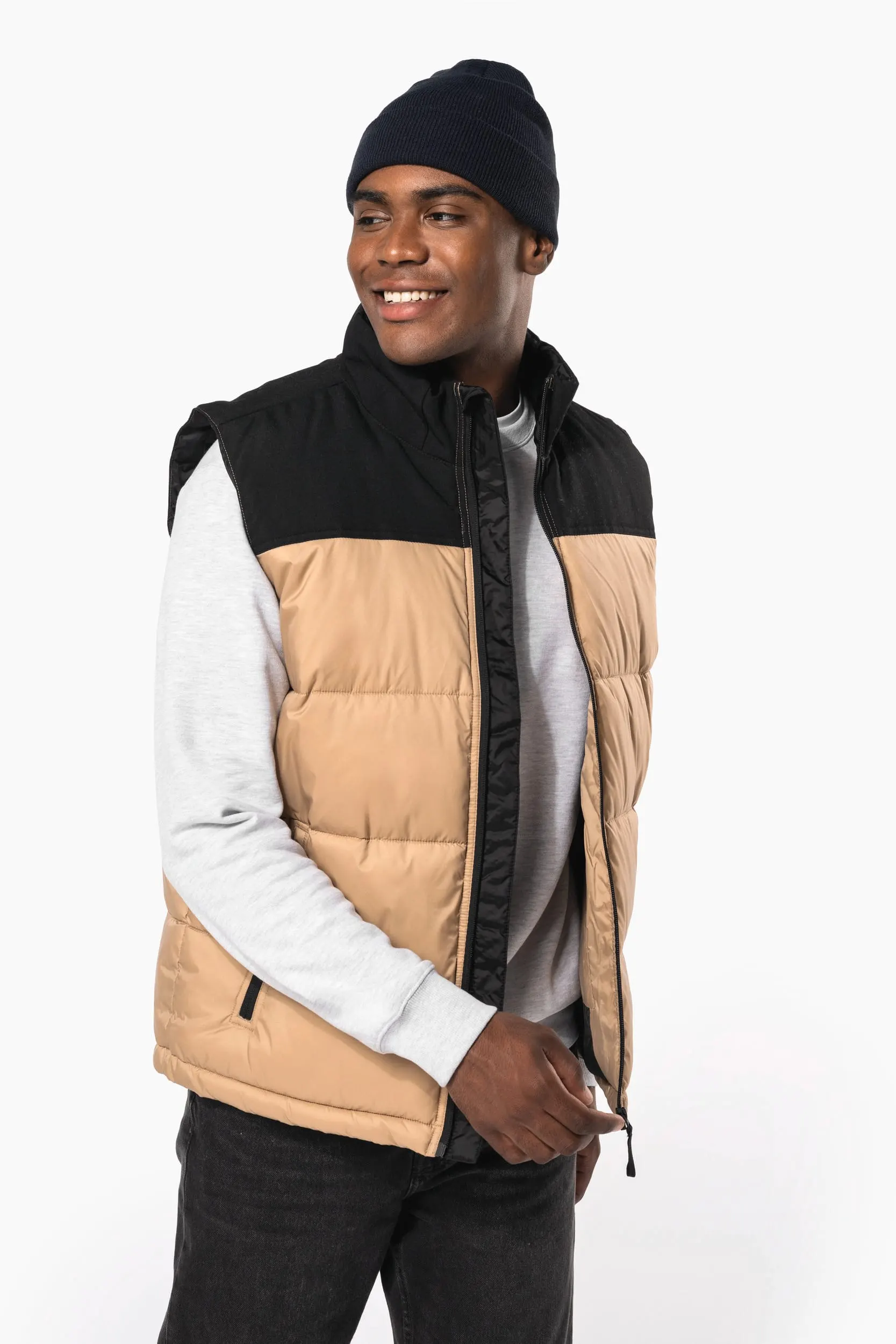 Chaleco acolchado bicolor unisex