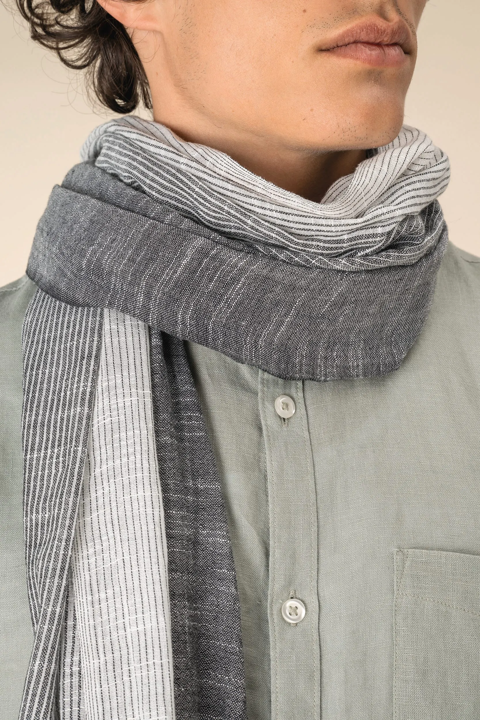 Fular a rayas unisex