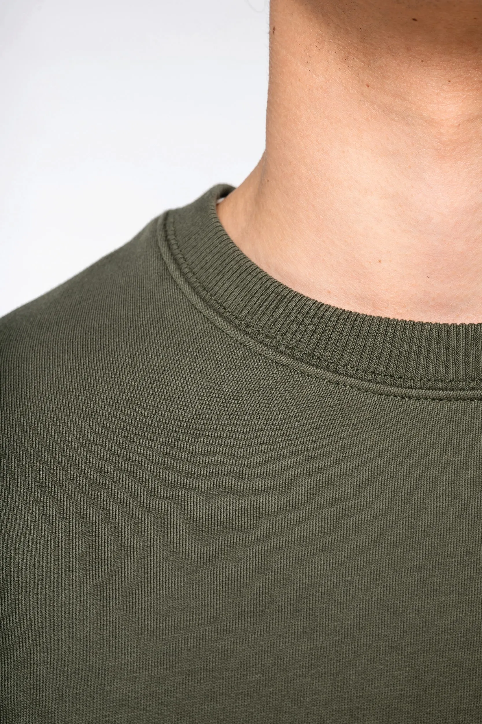 Sudadera cuello redondo oversize unisex