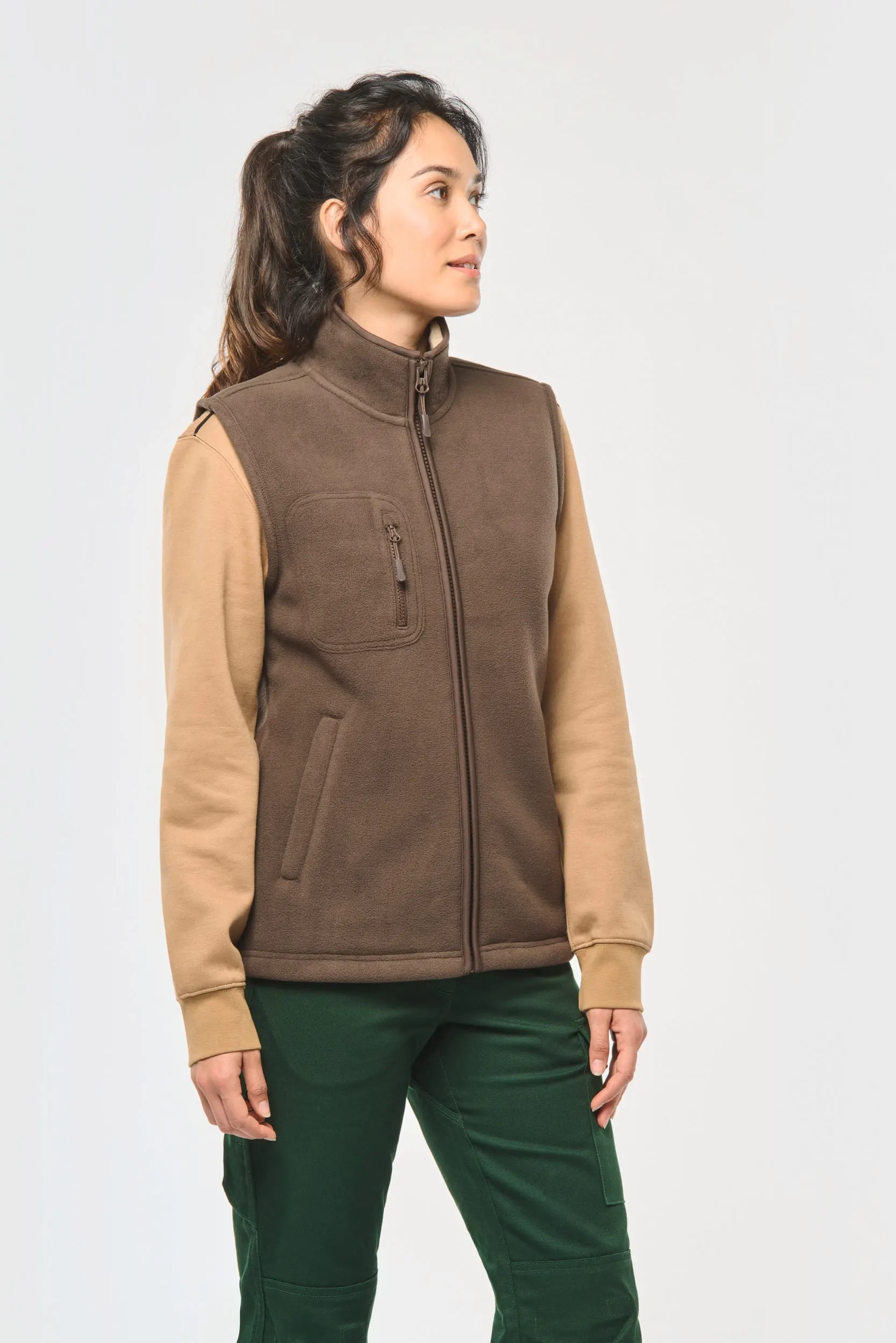Chaleco polar con interior de sherpa unisex