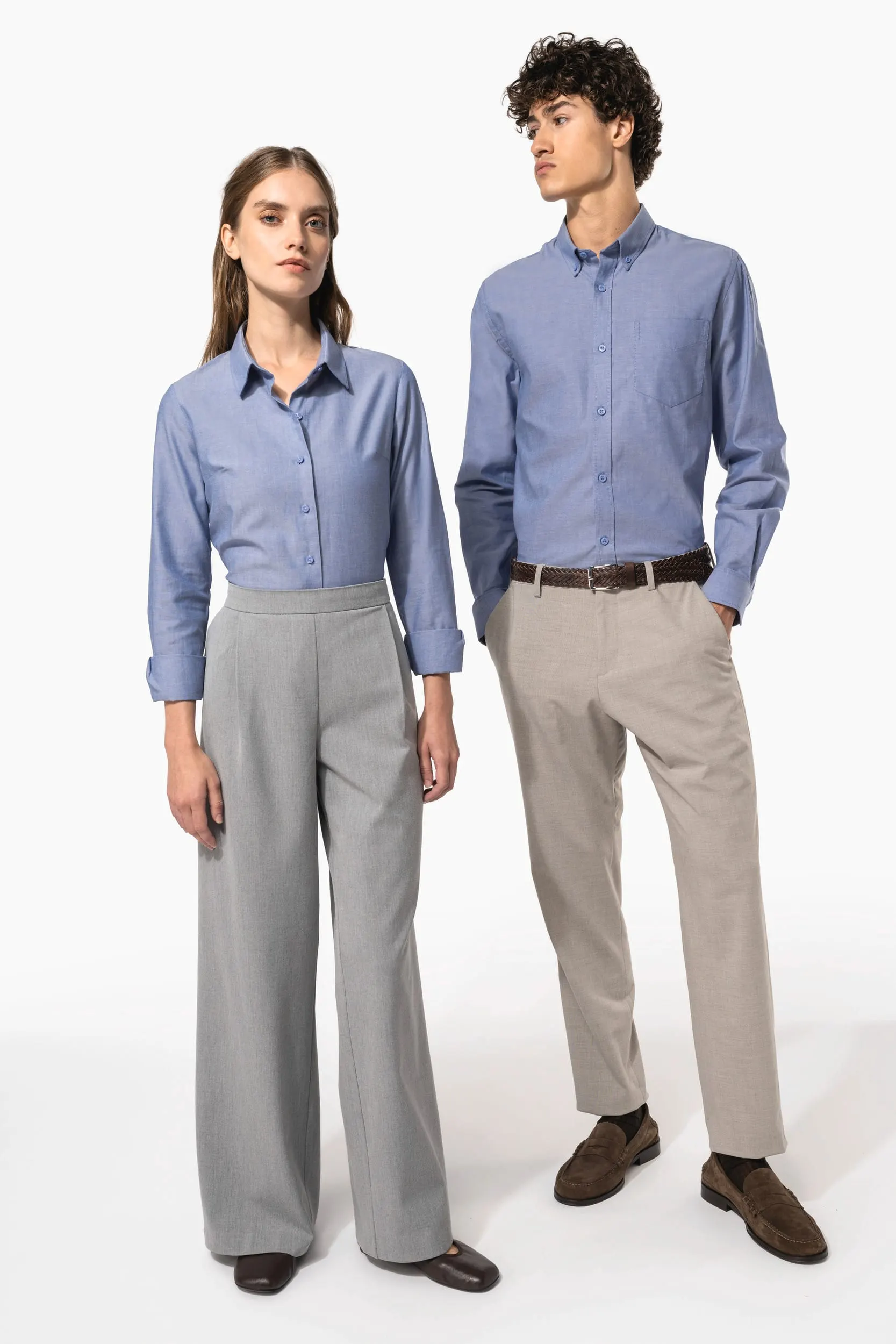 Camisa oxford manga larga hombre