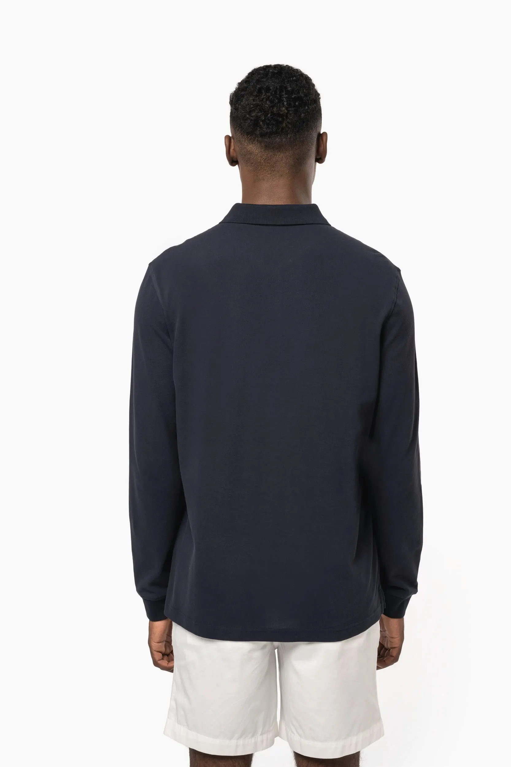 Polo de punto piqué manga larga Bio180 hombre