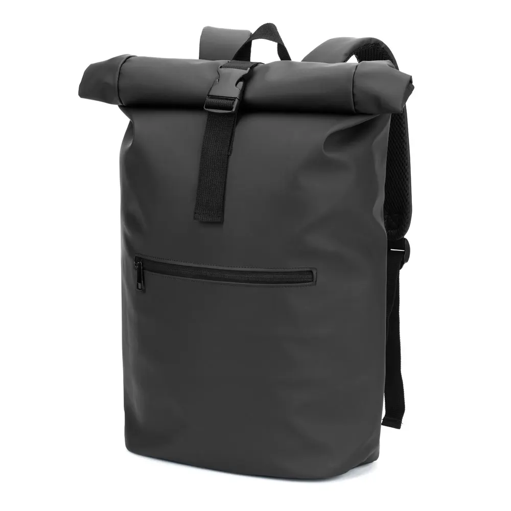 PORTLAND. Mochila enrollable de PU con bolsillo para portátil de 16"