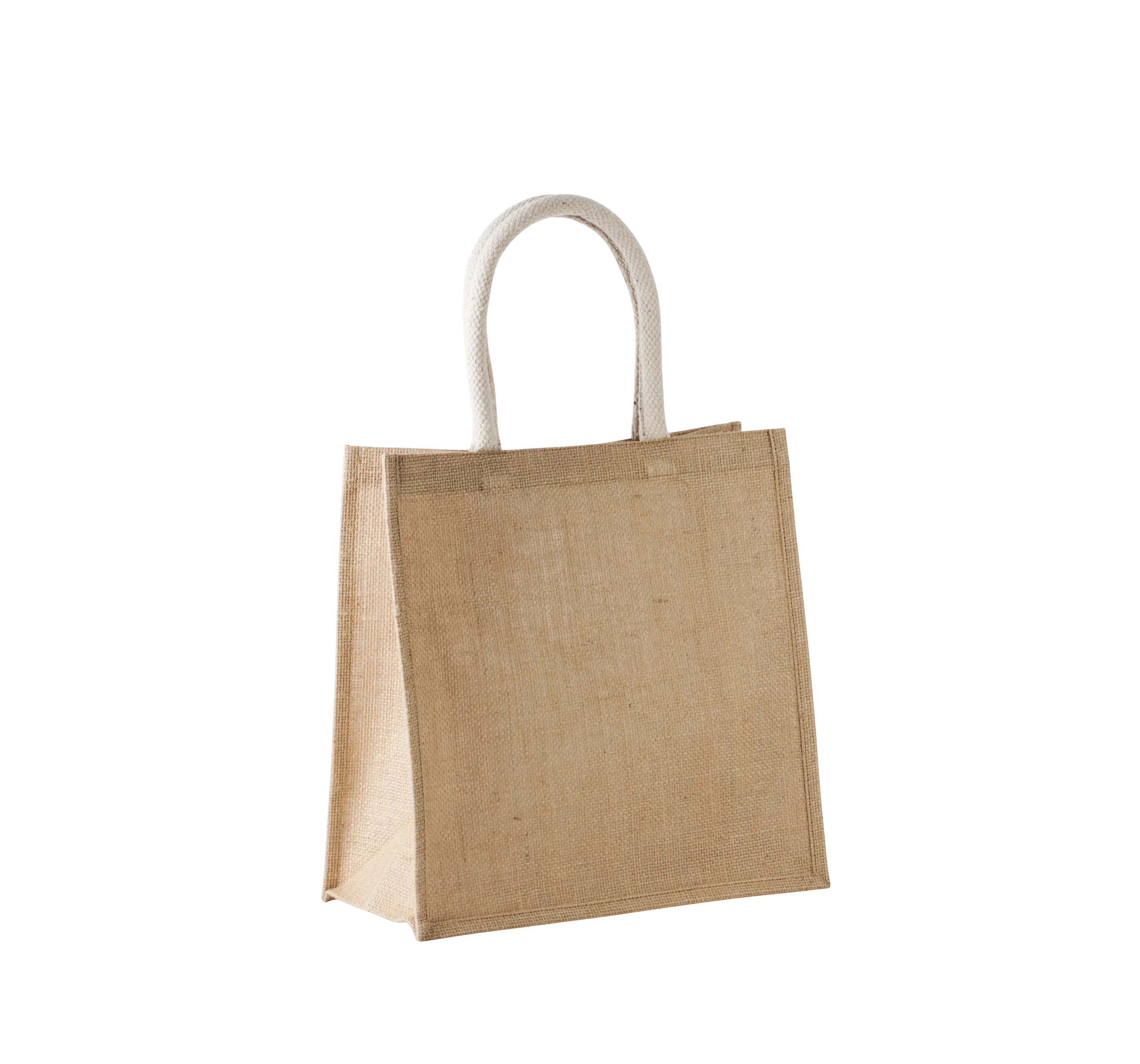Bolsa estilo tote de tela de yute, modelo grande