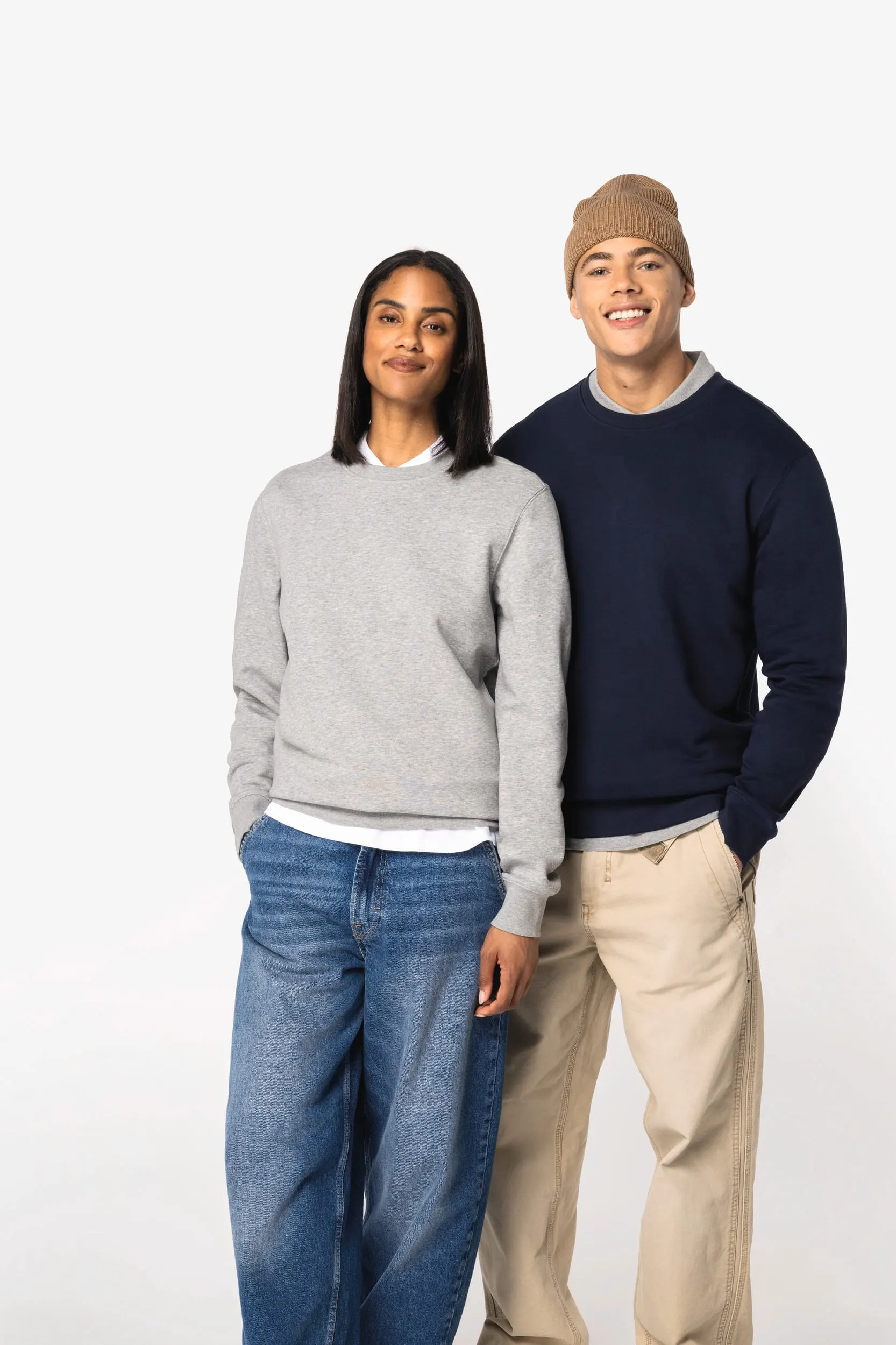 Sudadera ecorresponsable cuello redondo unisex
