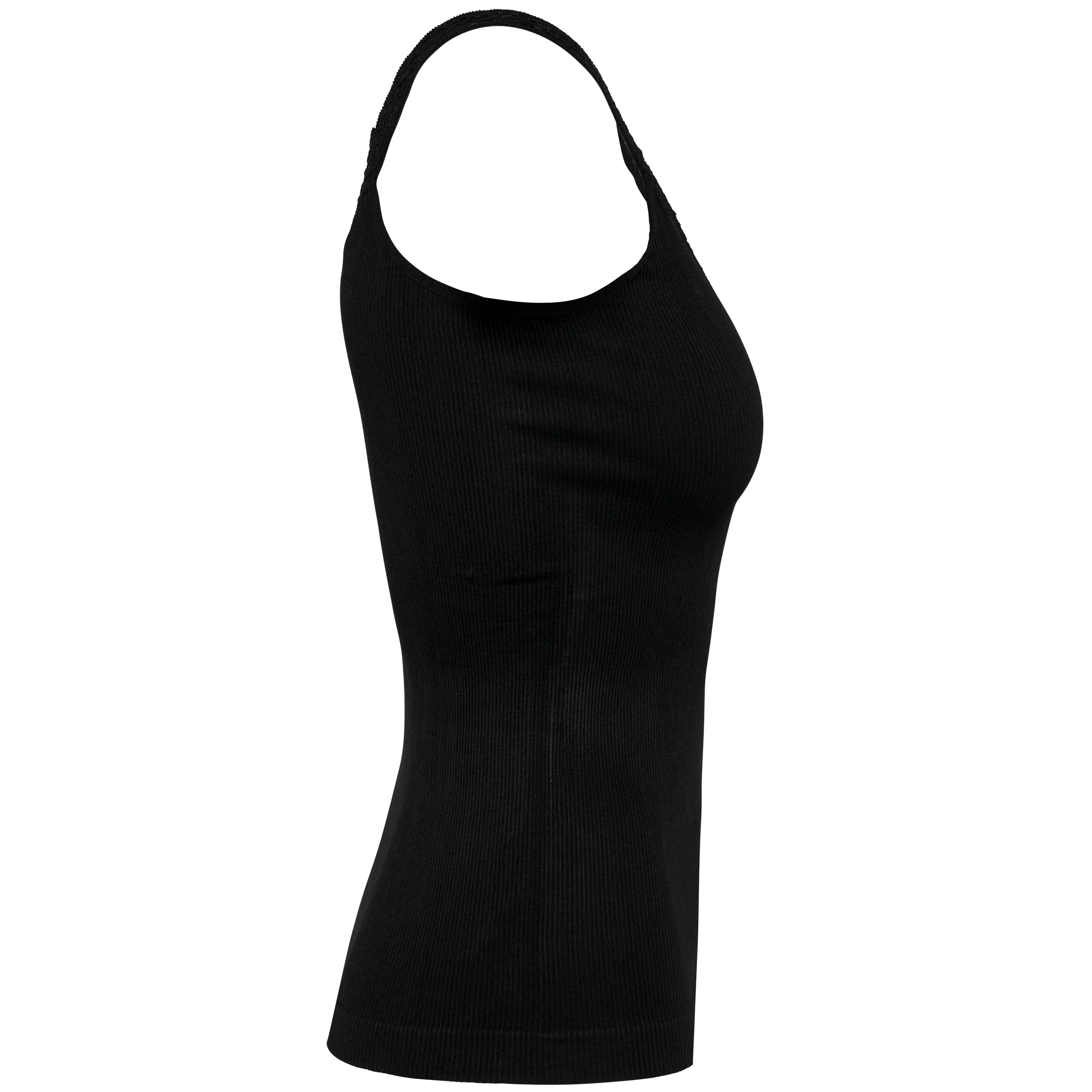 Camiseta de tirantes ecorresponsable sin costuras y con encaje