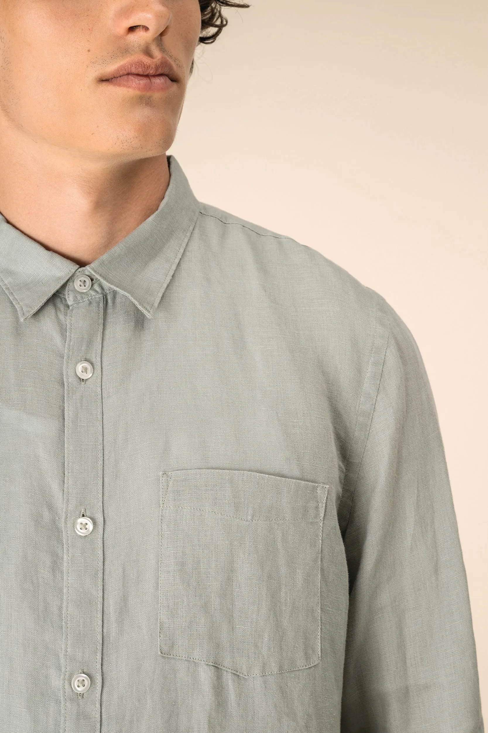 Camisa de lino hombre