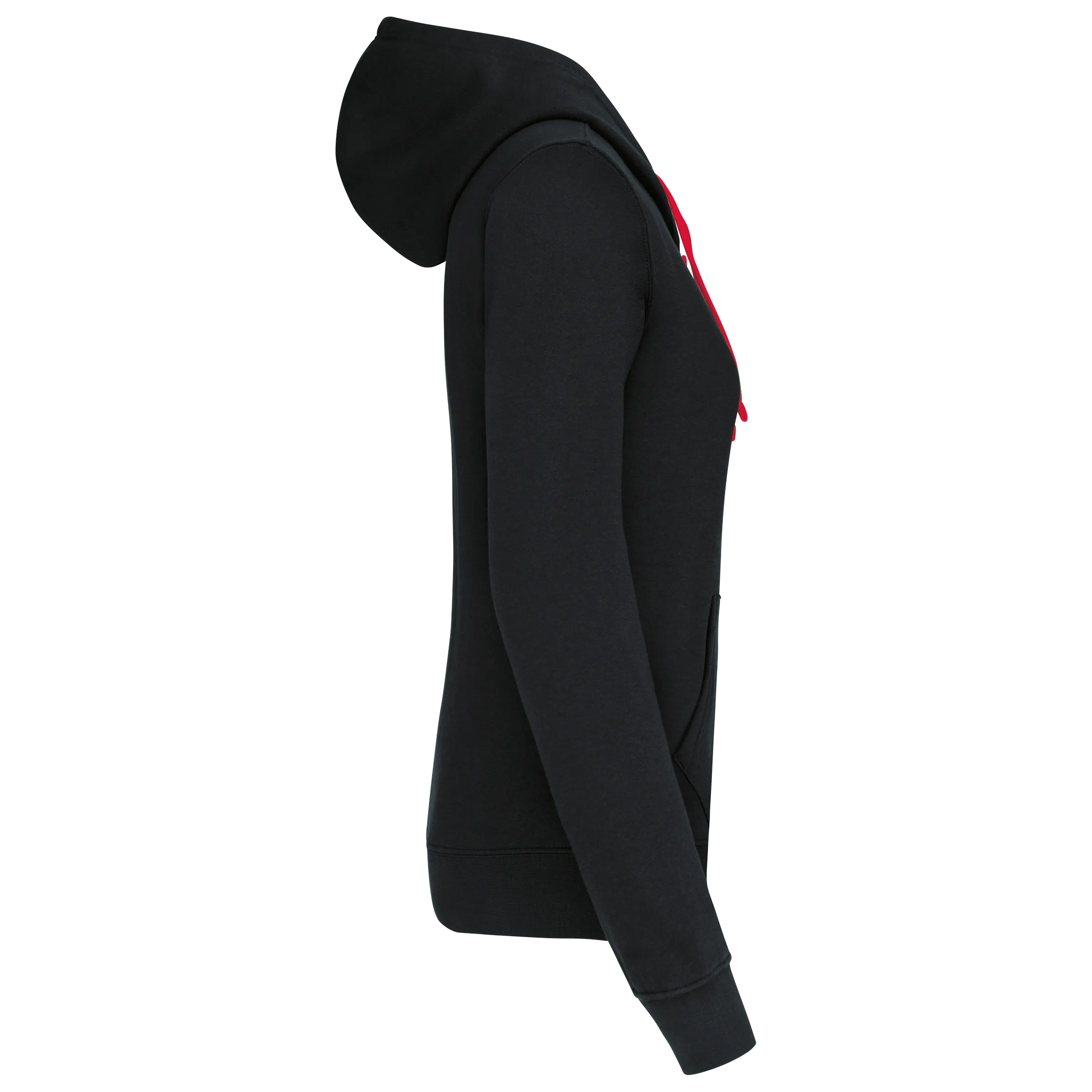 Sudadera capucha contrastada mujer