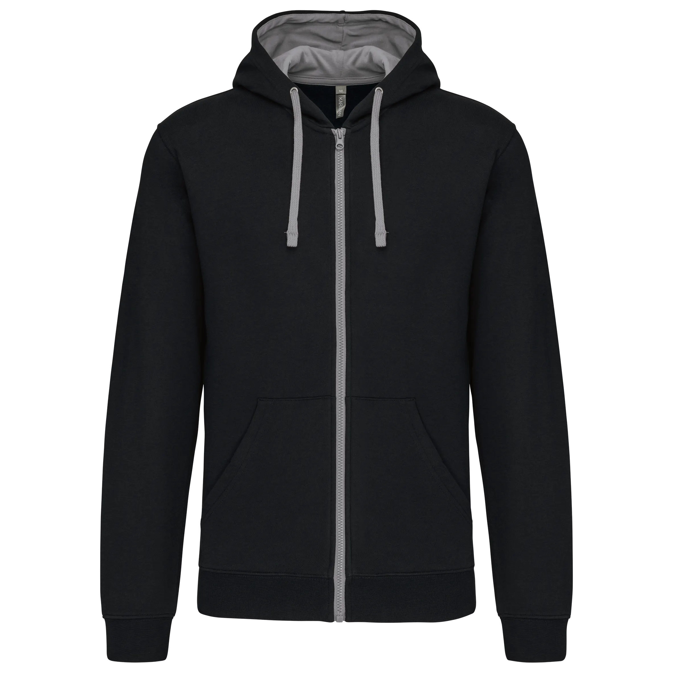 Sudadera capucha y cremallera contrastada