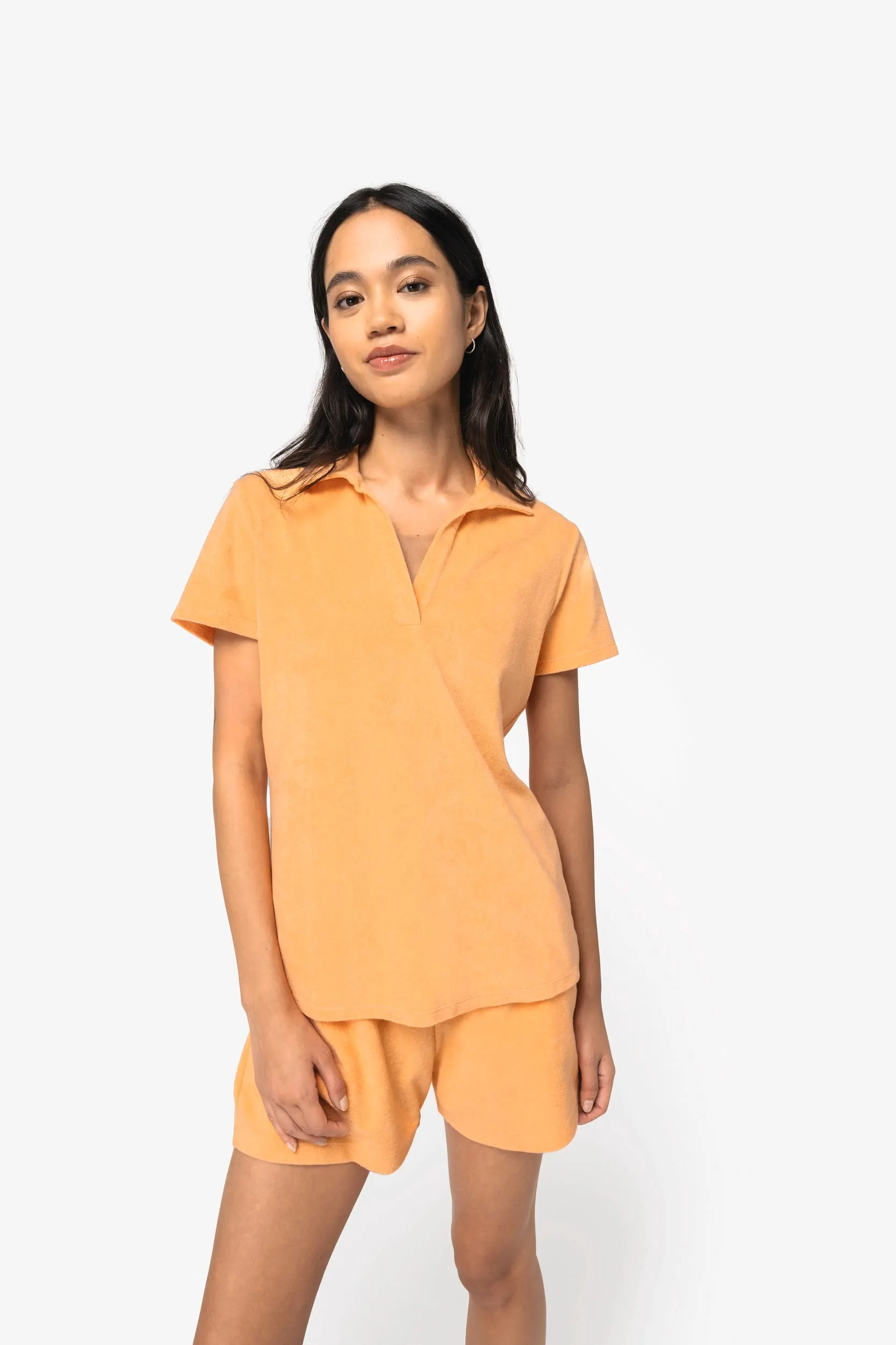 Polo ecorresponsable de rizo mujer