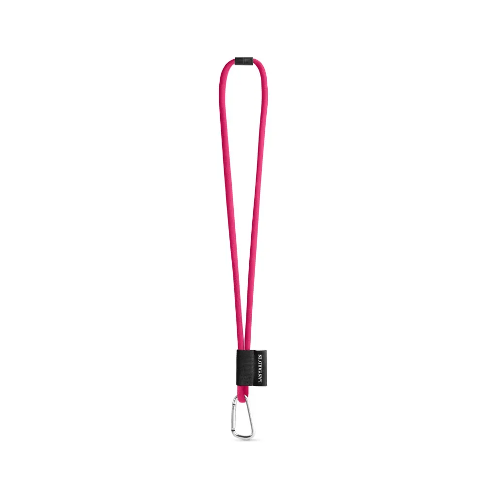 SET Lanyard TUBE Long (Ø 7 mm) con mosquetón en forma de D de 55 mm y cierre de seguridad de Ø 7 mm