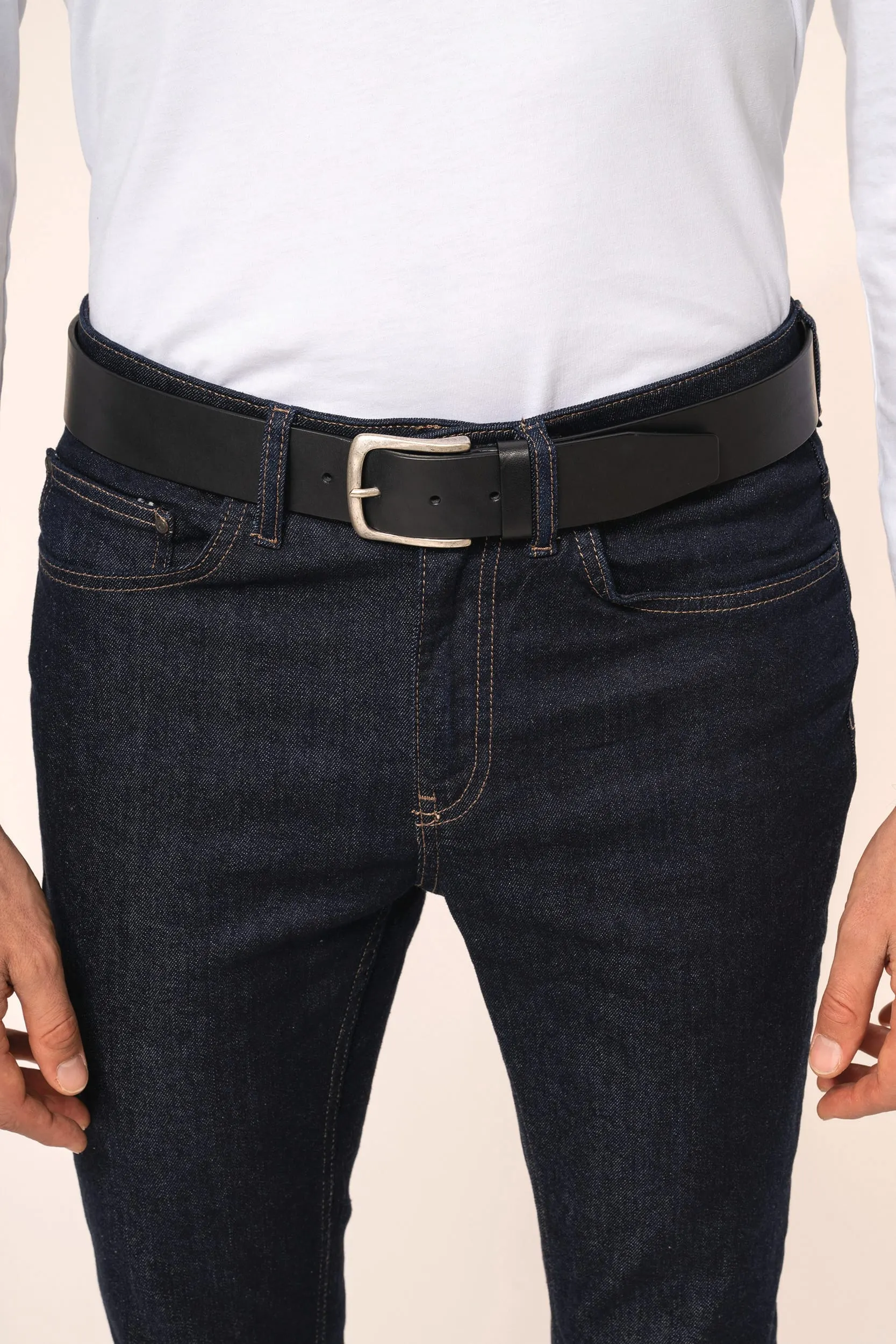 Cinturón vintage de cuero hombre