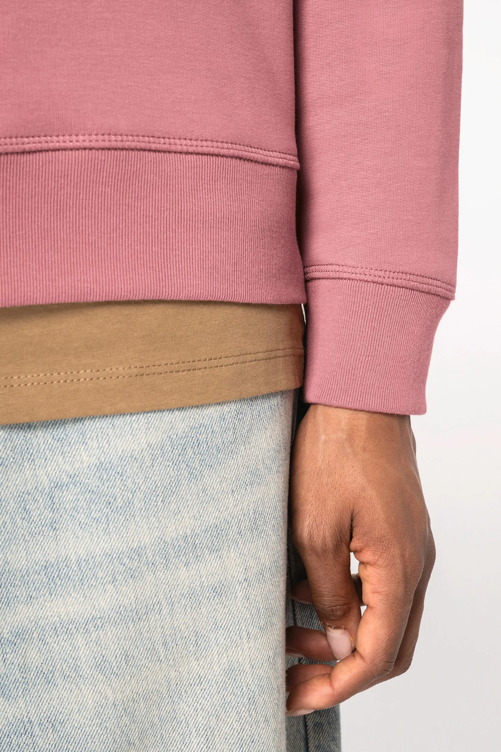 Sudadera ecorresponsable cuello redondo hombros caídos mujer