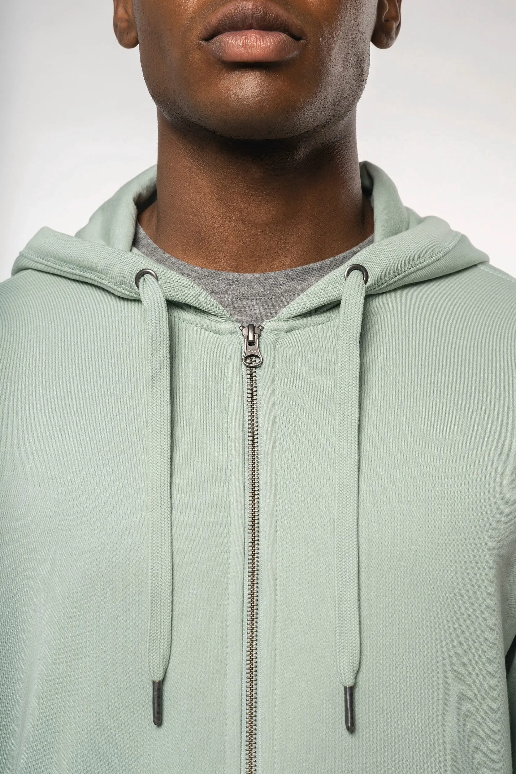 Sudadera ecorresponsable french terry con capucha y cremallera - Unisex