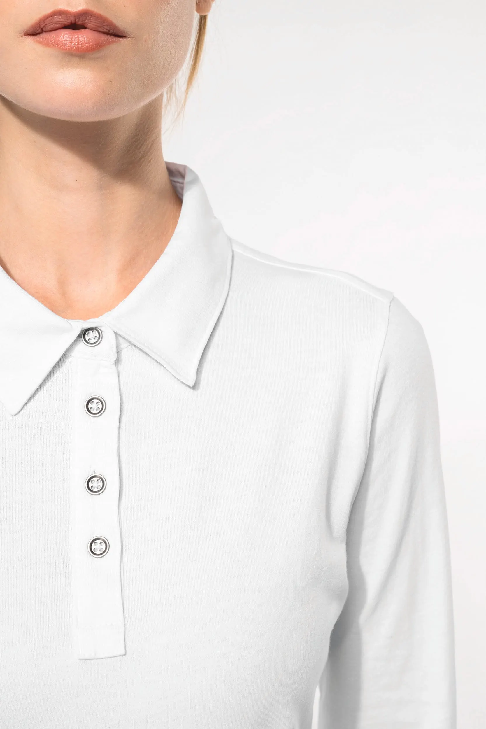 Polo jersey manga larga mujer