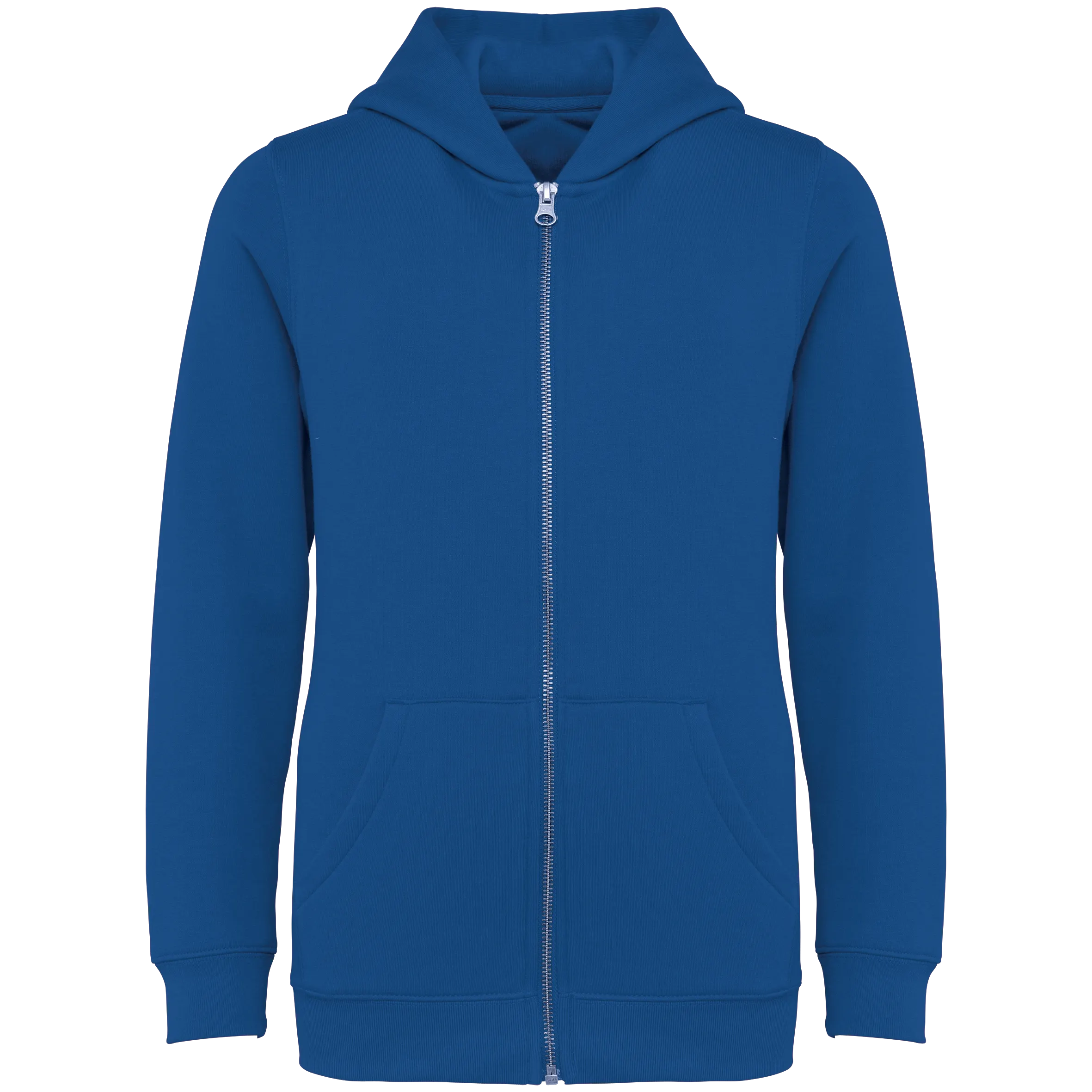 Sudadera ecorresponsable con capucha y cremallera infantil