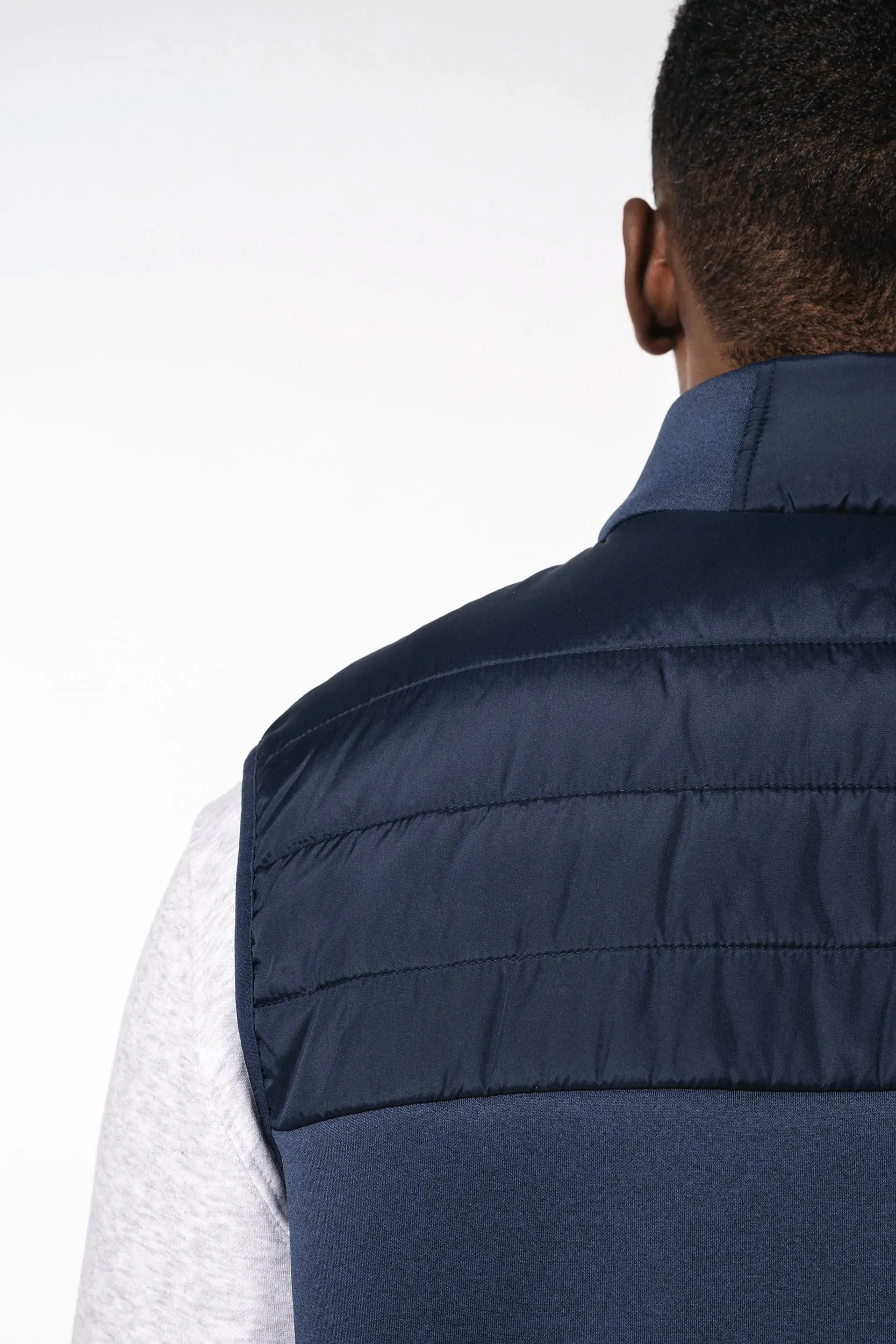 Chaleco bimaterial hombre